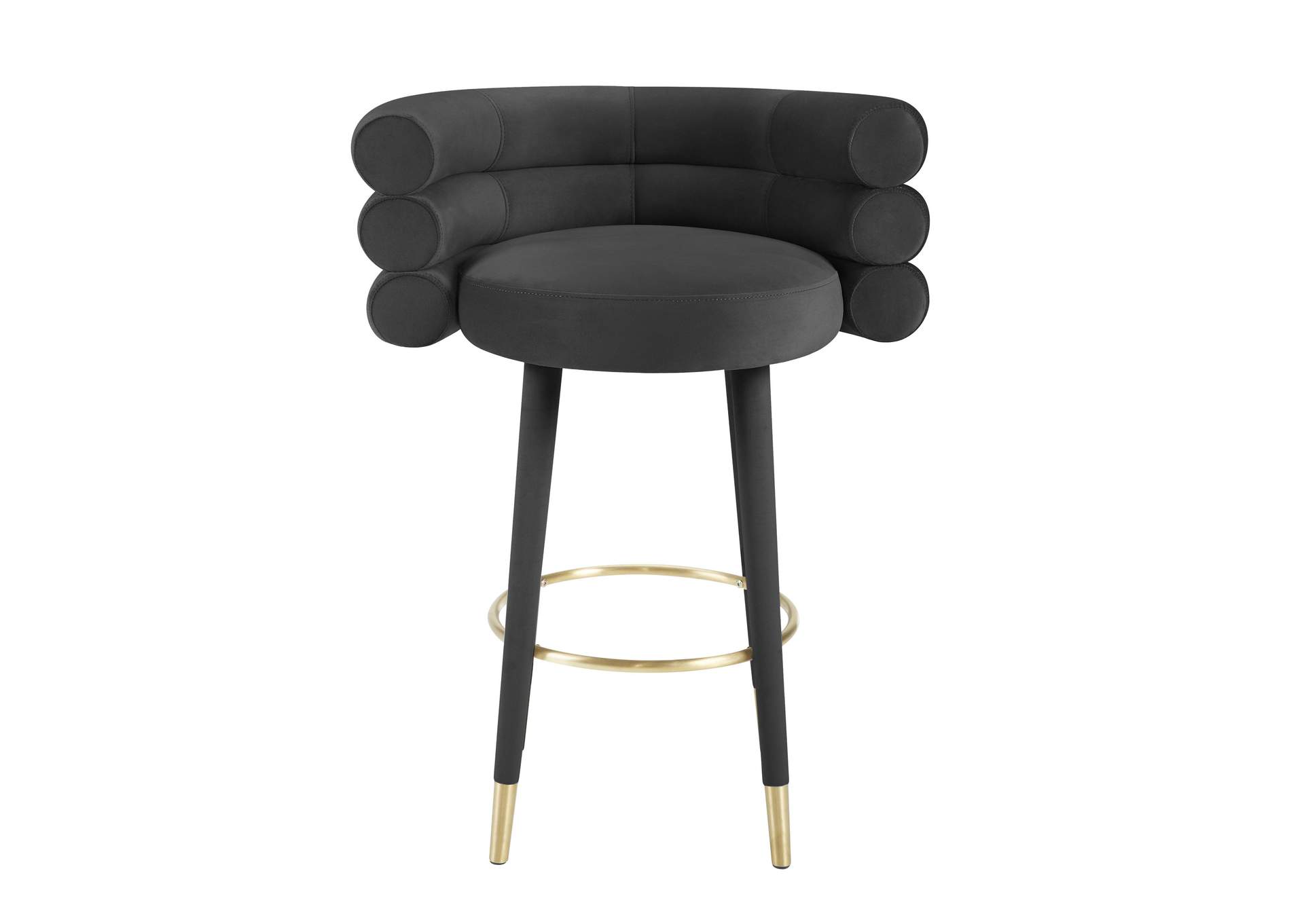 Betty Black Velvet Barstool image 4