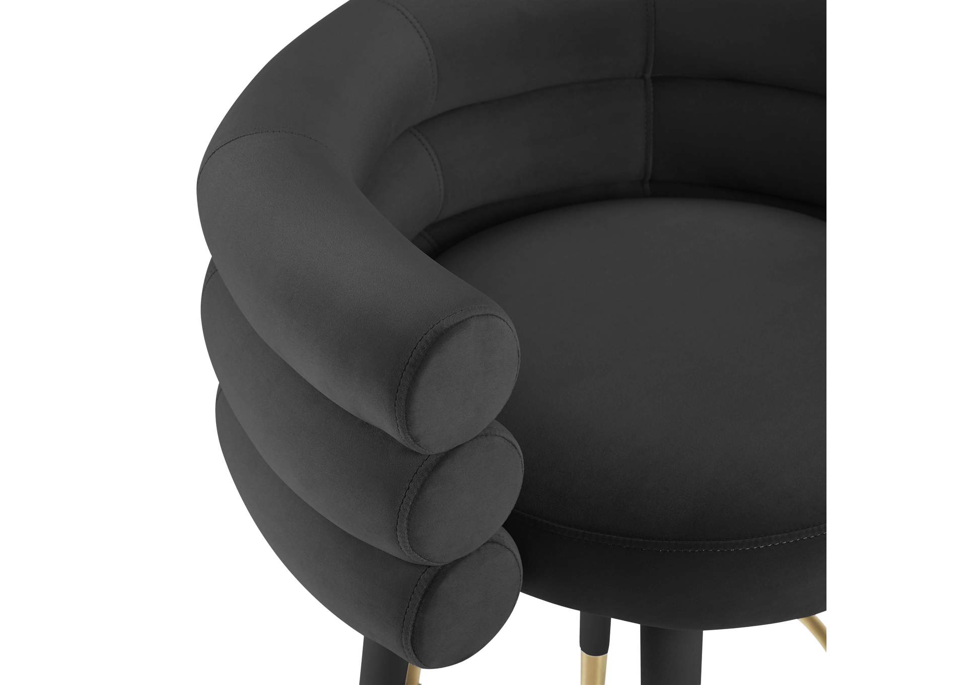 Betty Black Velvet Barstool image 5