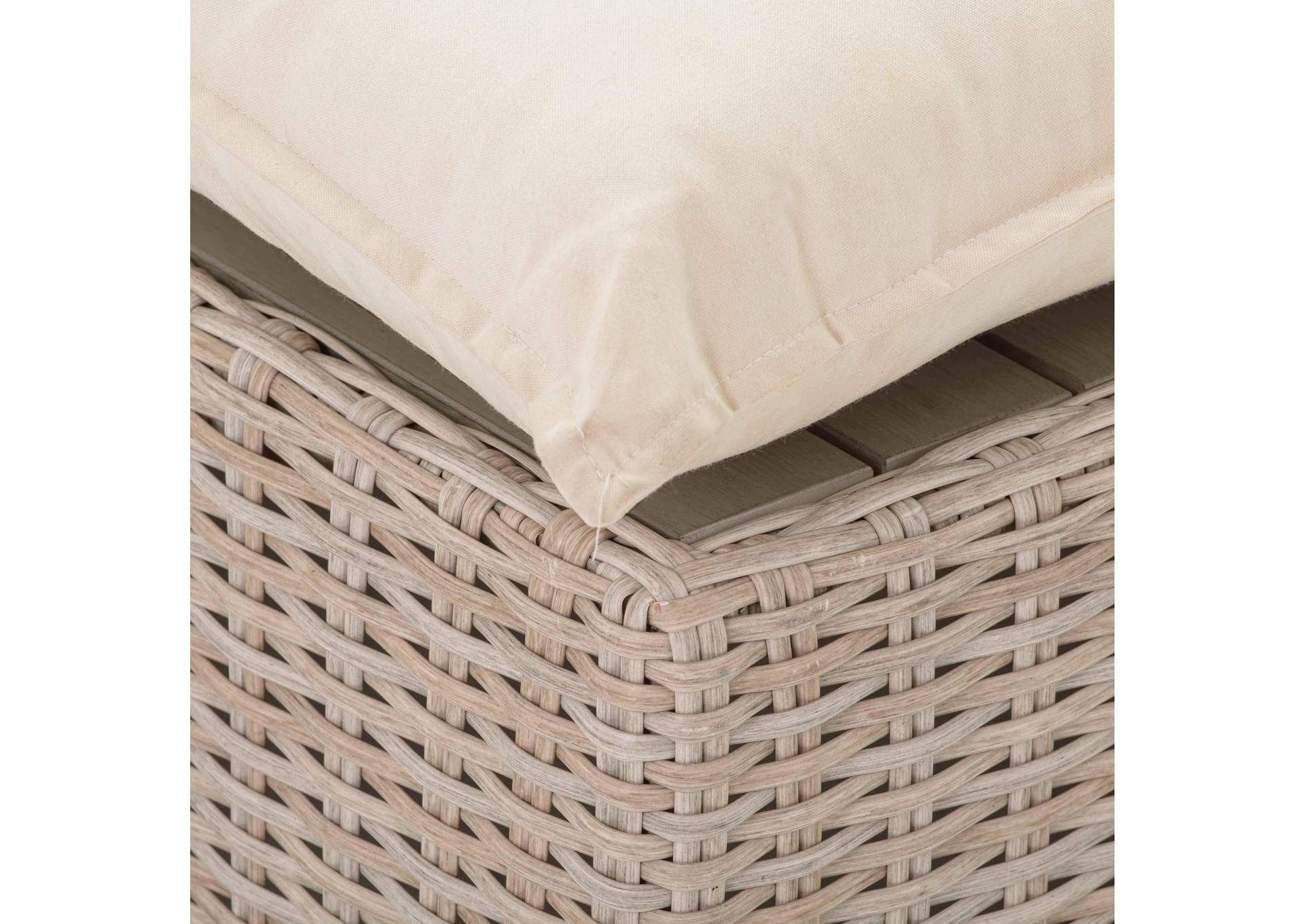 Cali Natural Wicker Outdoor Ottoman image 8