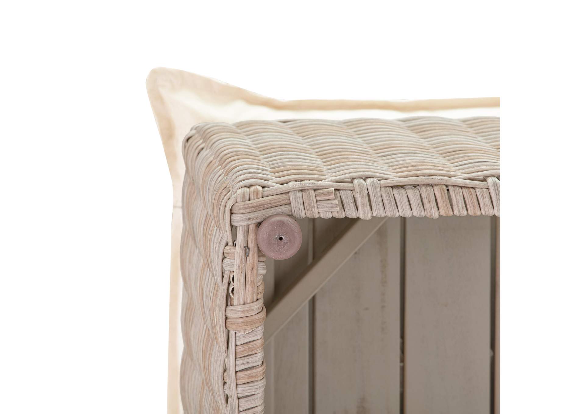 Cali Natural Wicker Outdoor Ottoman image 9