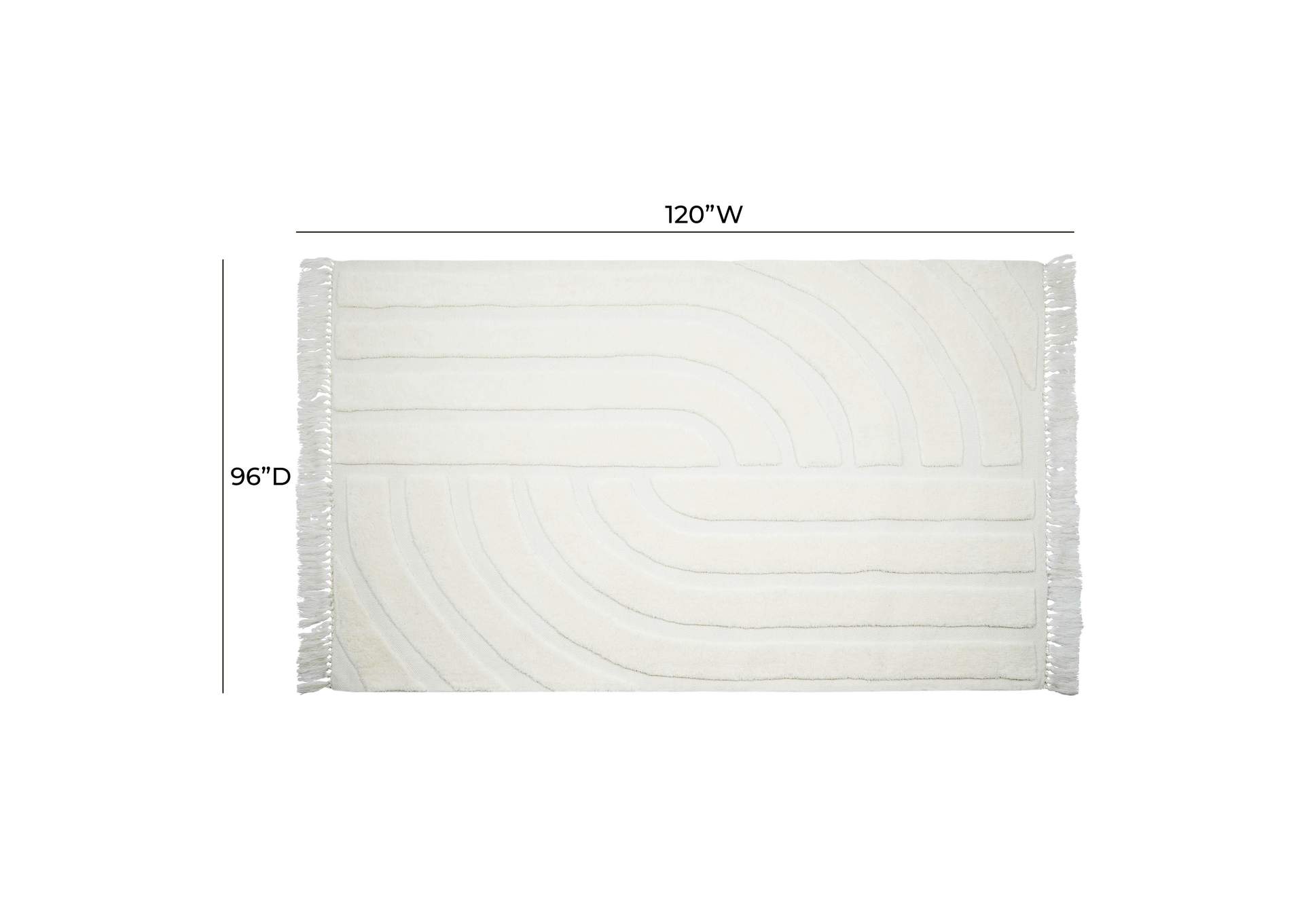 Loop White 8' 10' Area Rug image 7
