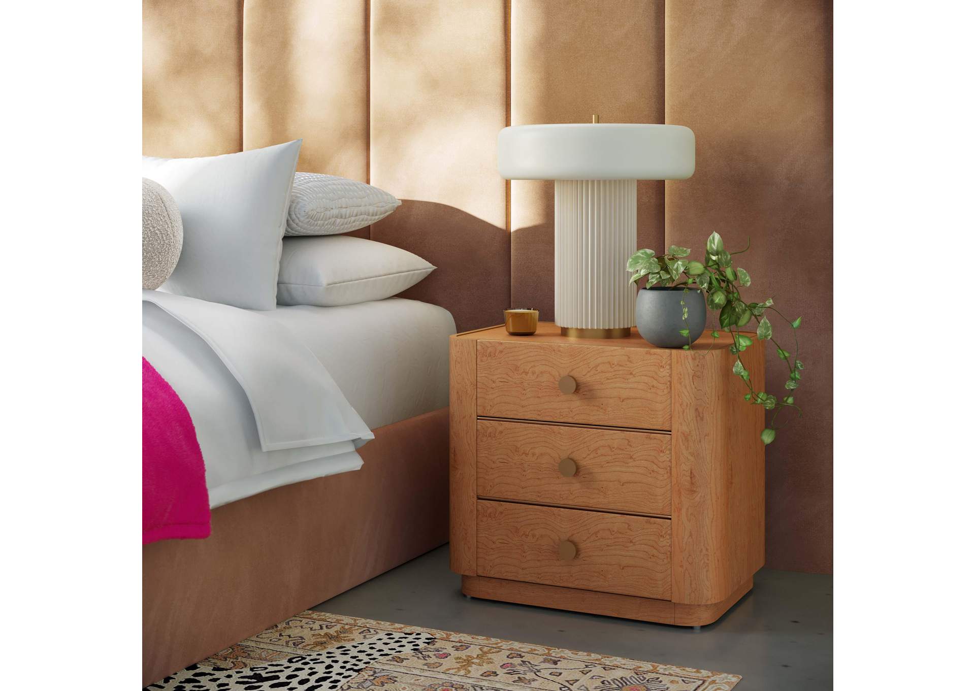 Abigail Natural Birdseye Maple Nightstand image 3