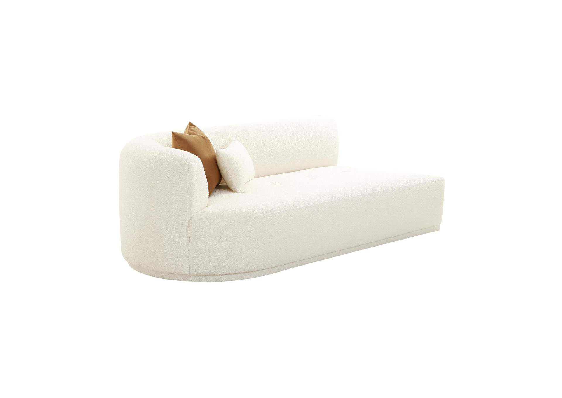 Fickle Cream Boucle Modular Left Facing Loveseat image 1