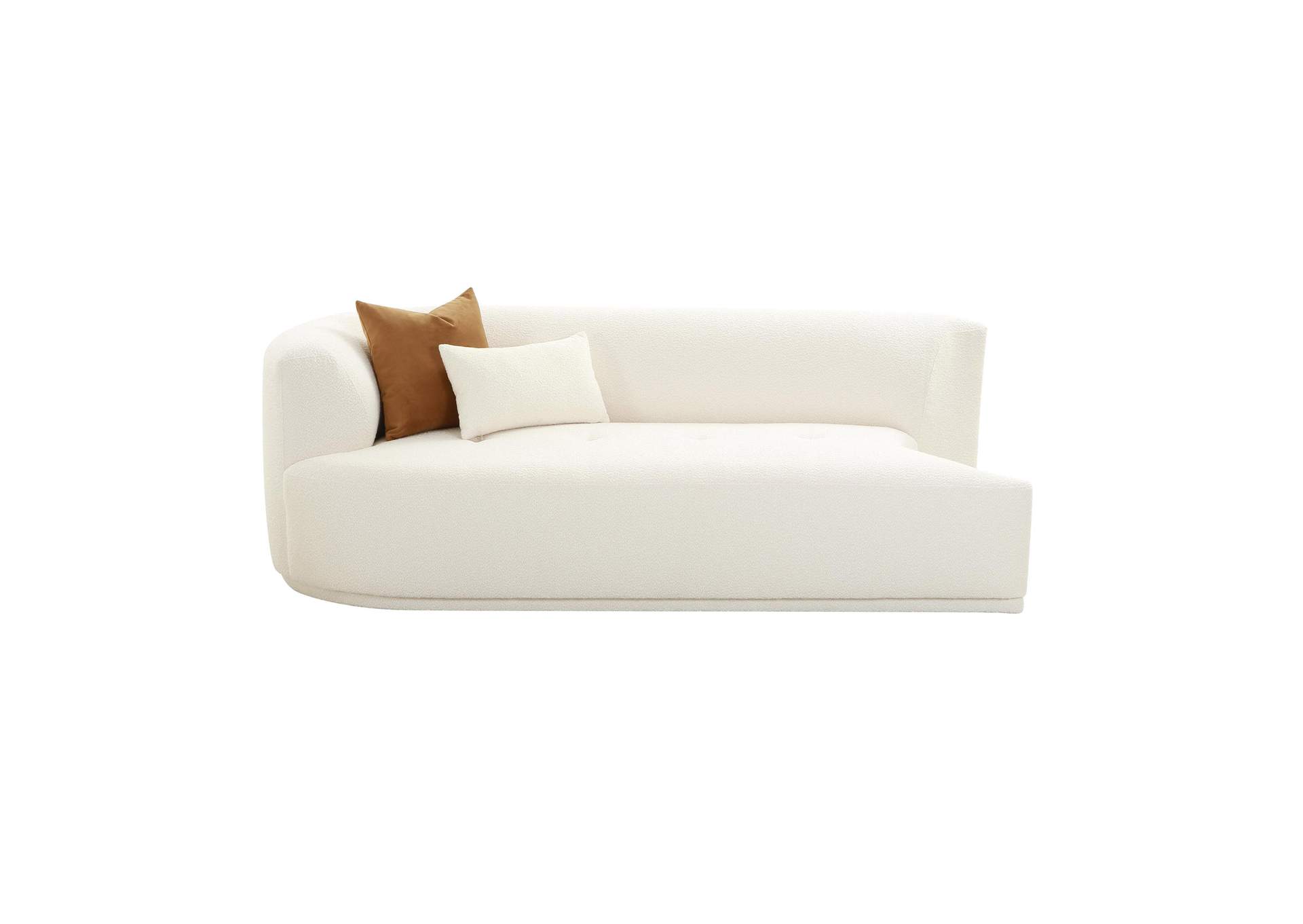 Fickle Cream Boucle Modular Left Facing Loveseat image 4
