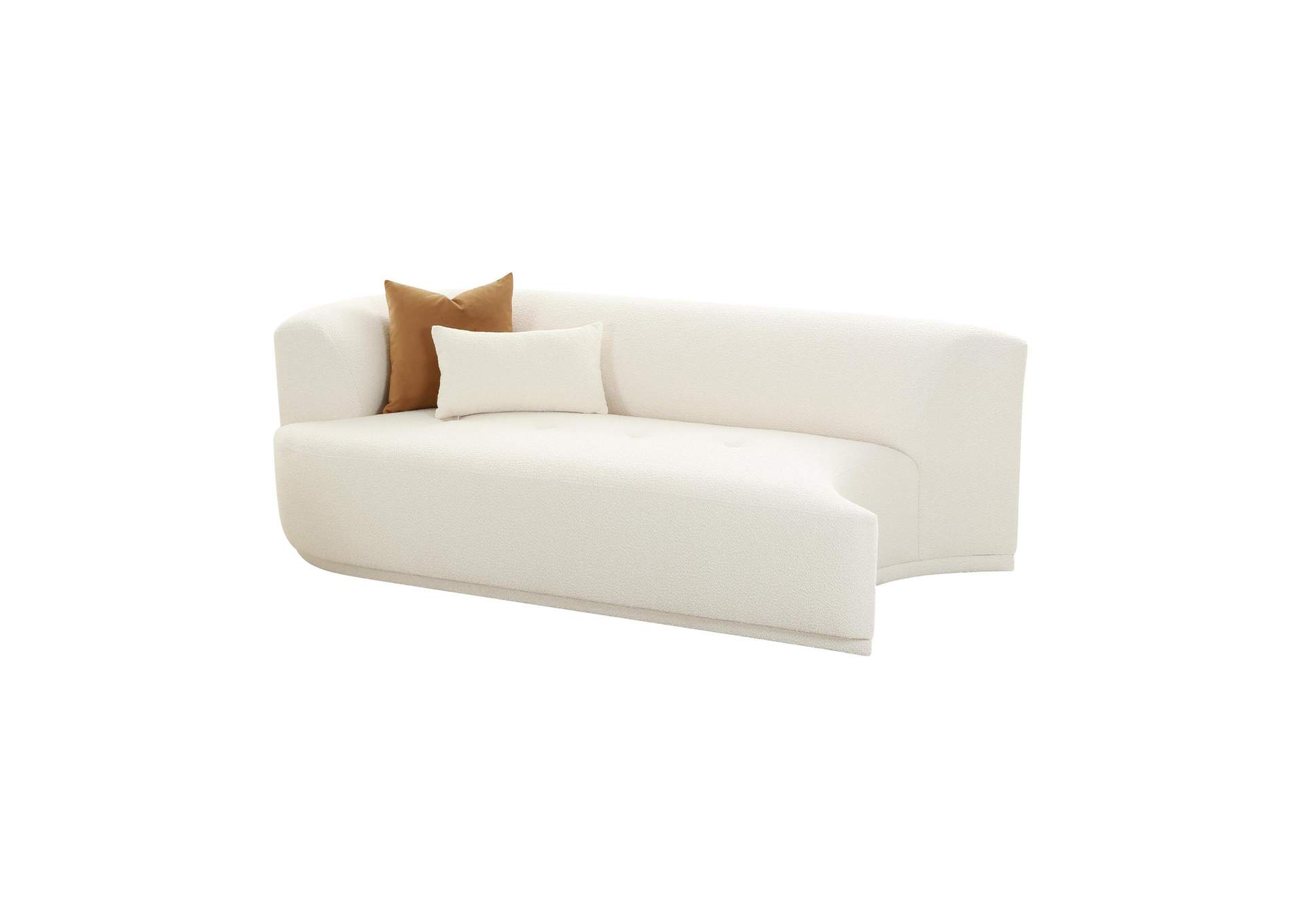 Fickle Cream Boucle Modular Left Facing Loveseat image 5