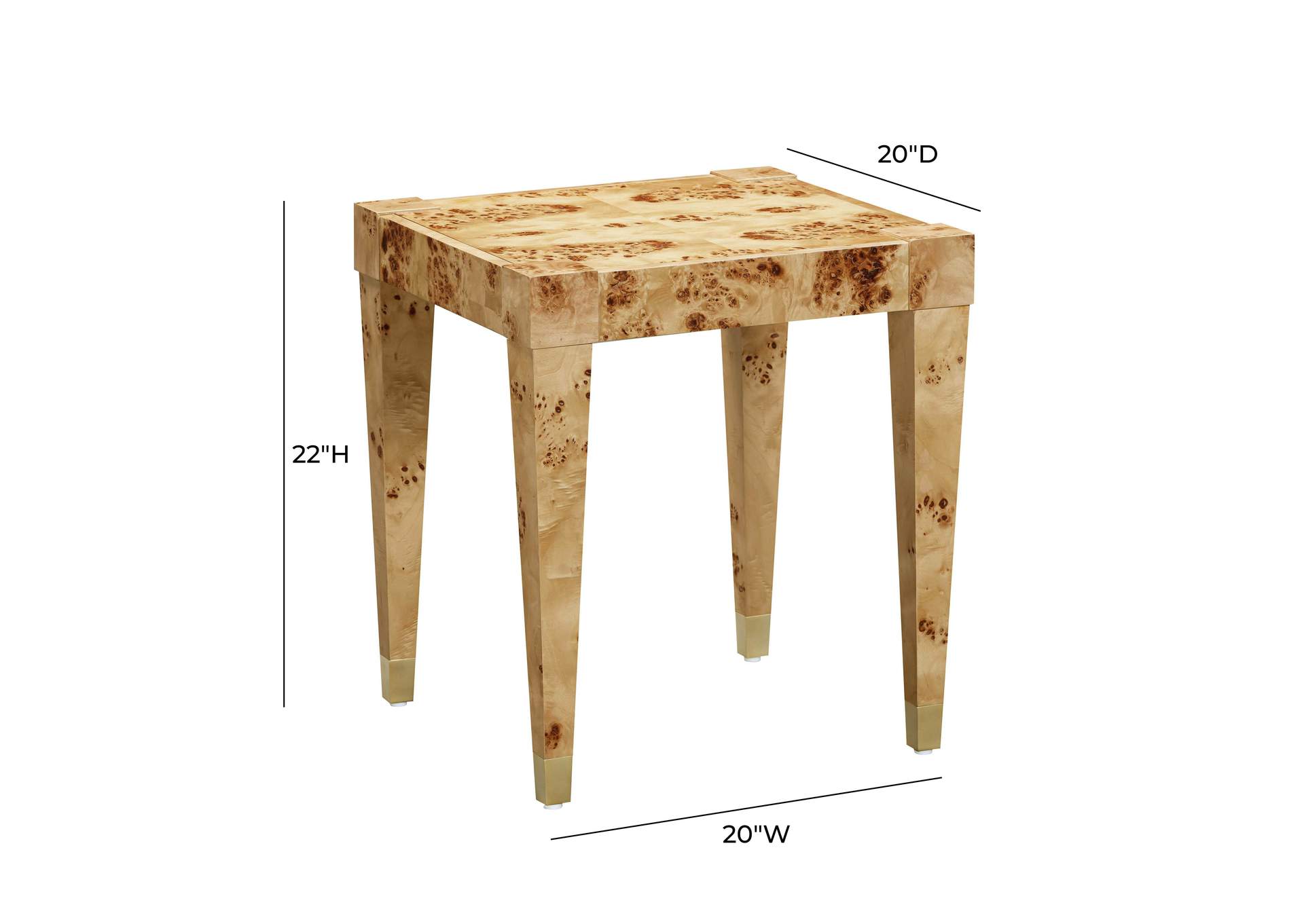 Brandyss Natural Burl End Table image 8