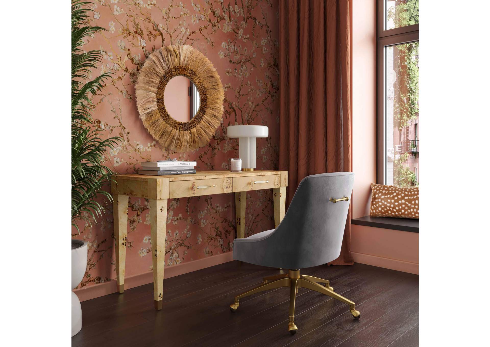 Brandyss Natural Burl Work Desk image 3