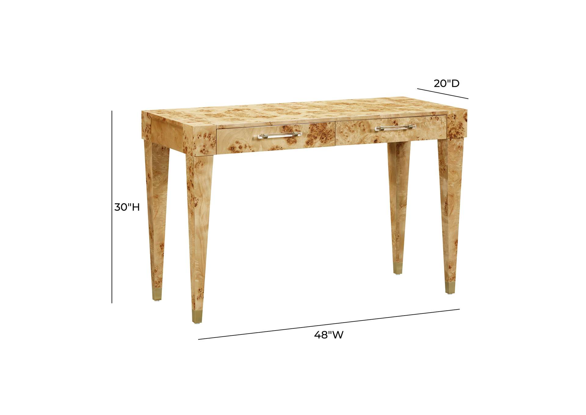 Brandyss Natural Burl Work Desk image 9