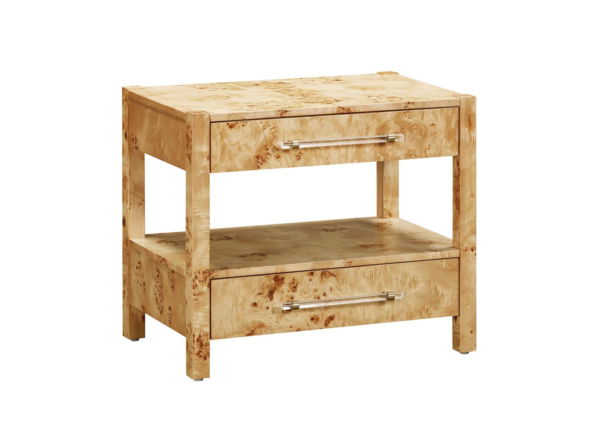 Brandyss Natural Burl Nightstand image 1