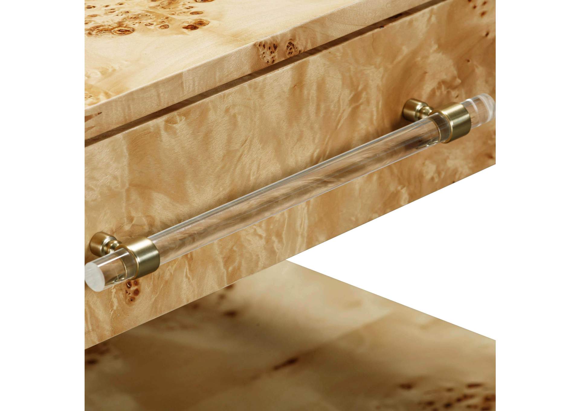 Brandyss Natural Burl Nightstand image 5