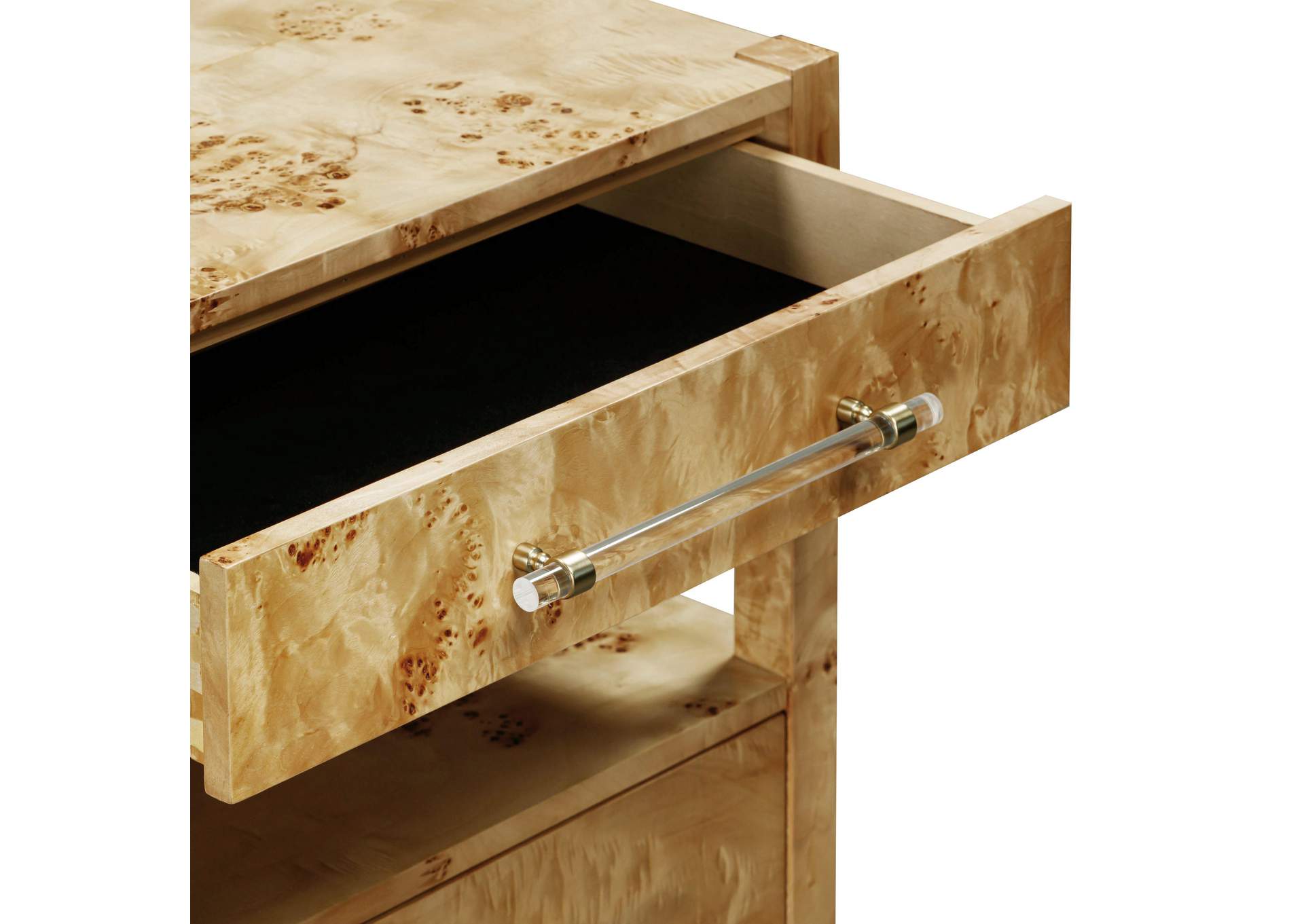 Brandyss Natural Burl Nightstand image 7