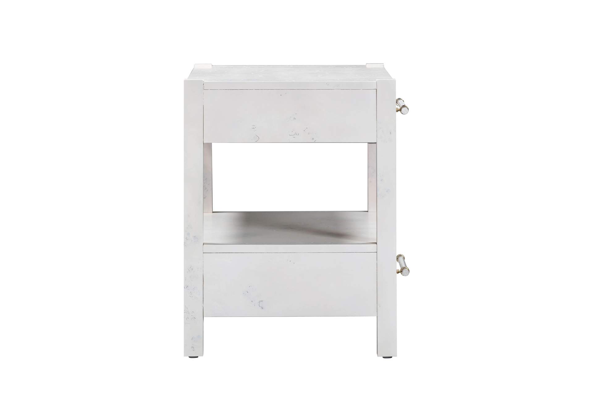Brandyss White Burl Nightstand image 5