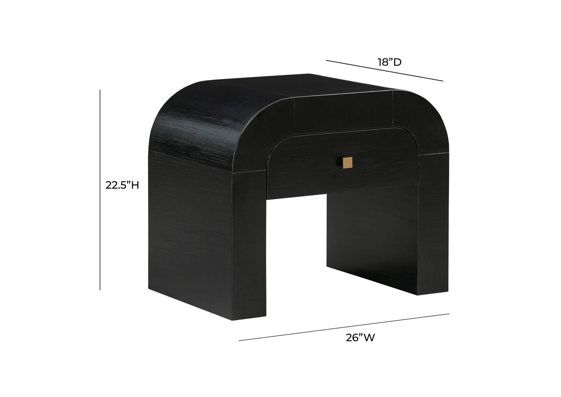 Hump Black Nightstand image 3
