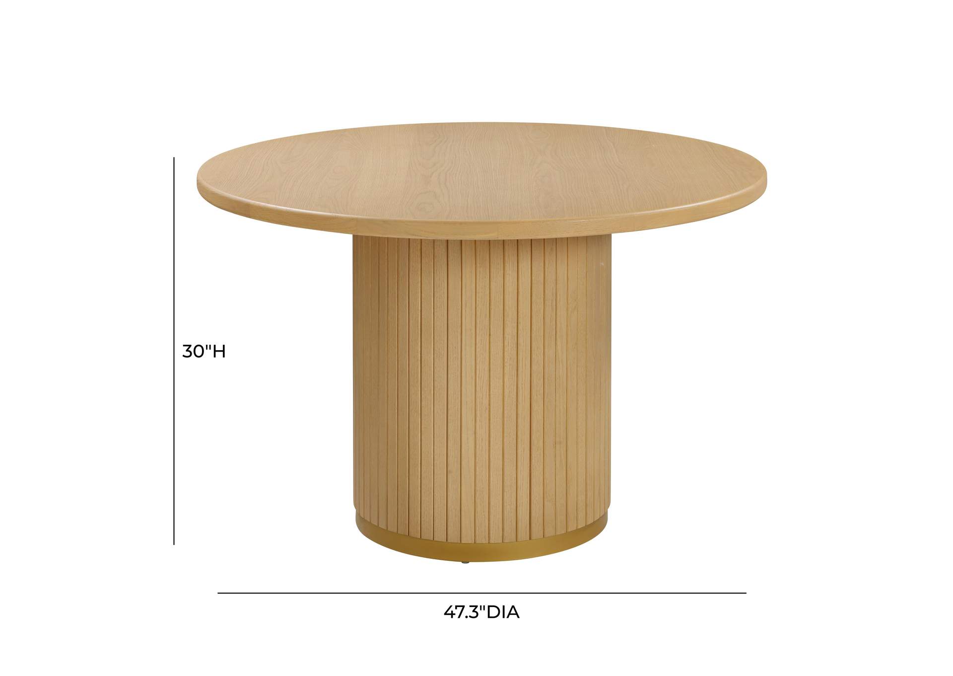 Chelsea Natural Oak Wood Round Dining Table image 8