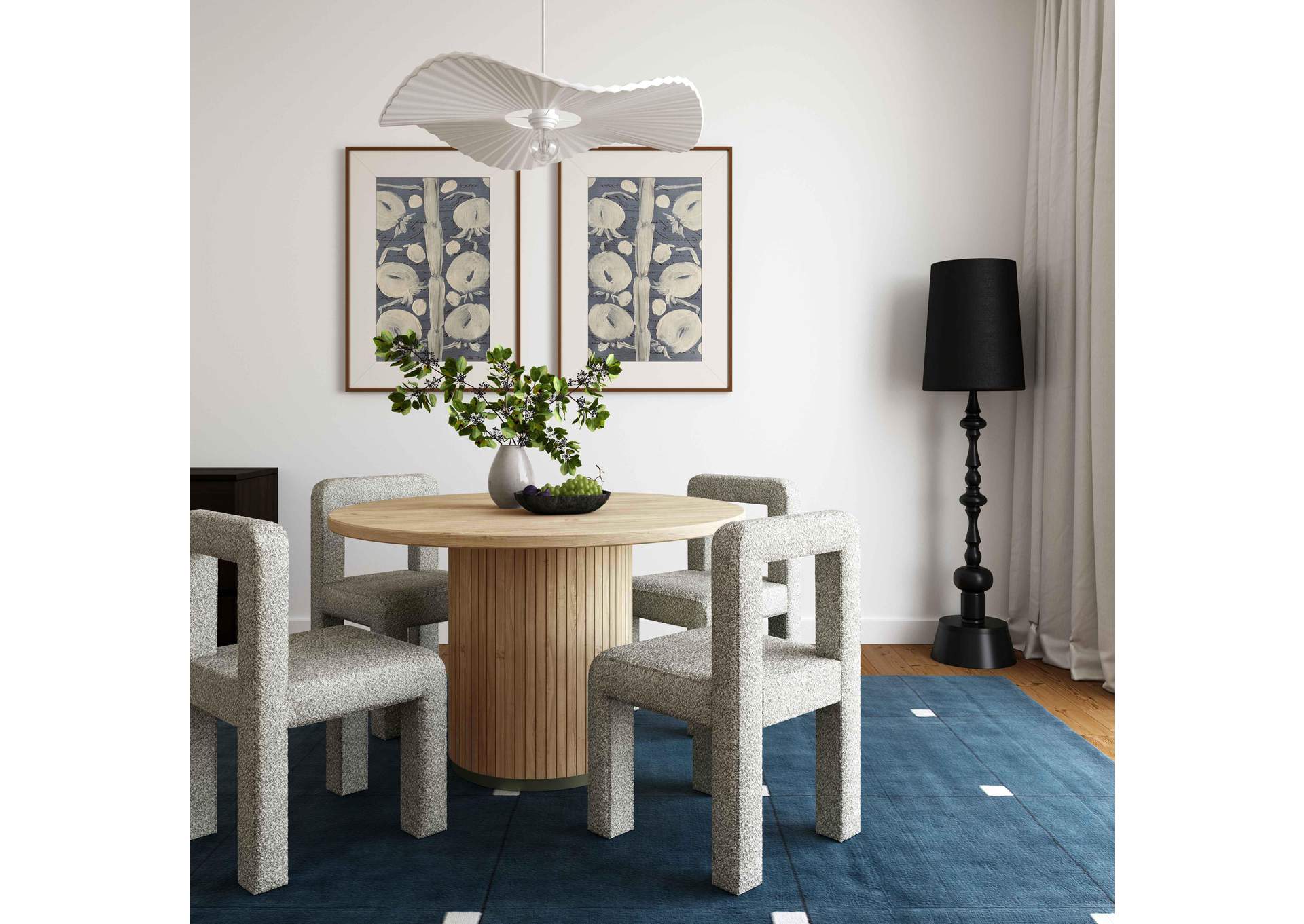 Chelsea Natural Oak Wood Round Dining Table image 9