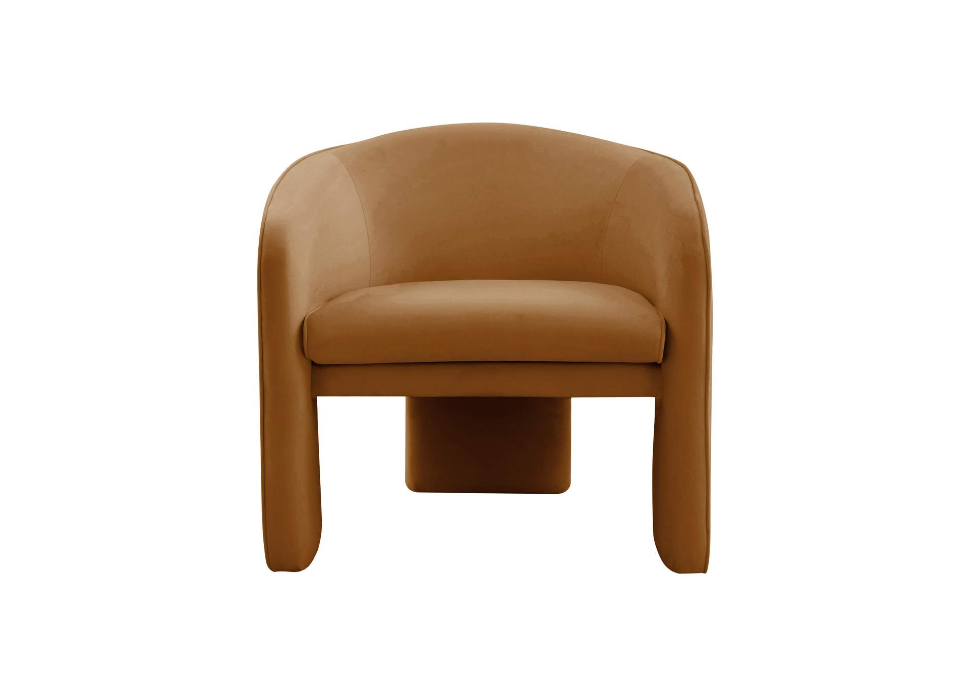 Marla Cognac Velvet Accent Chair image 4