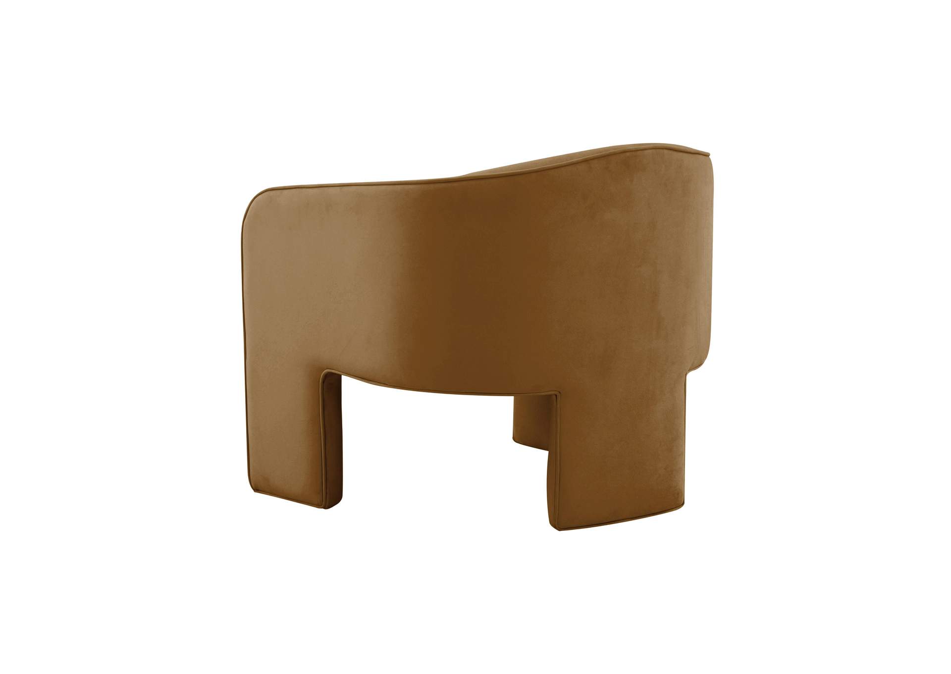 Marla Cognac Velvet Accent Chair image 5