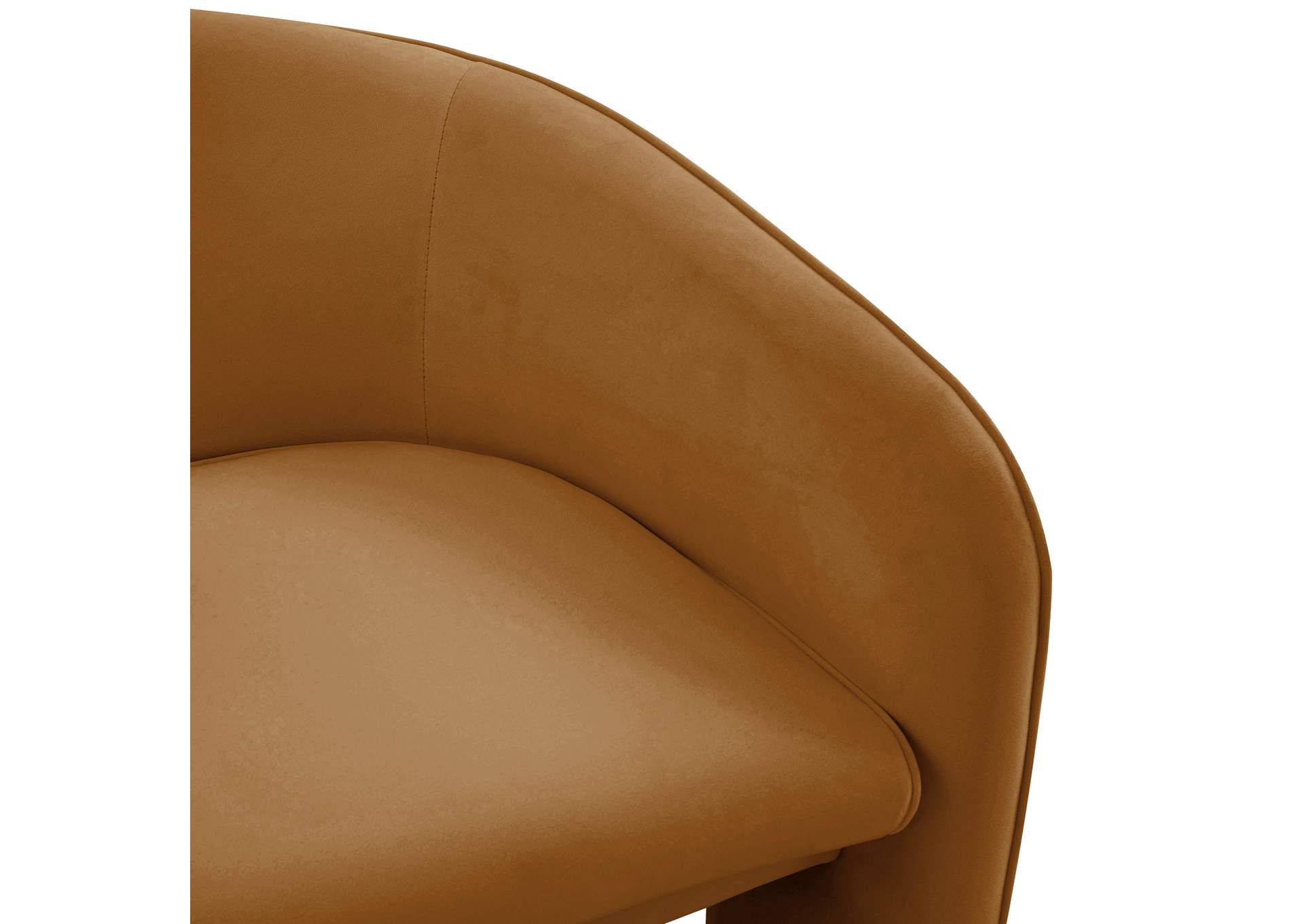 Marla Cognac Velvet Accent Chair image 6