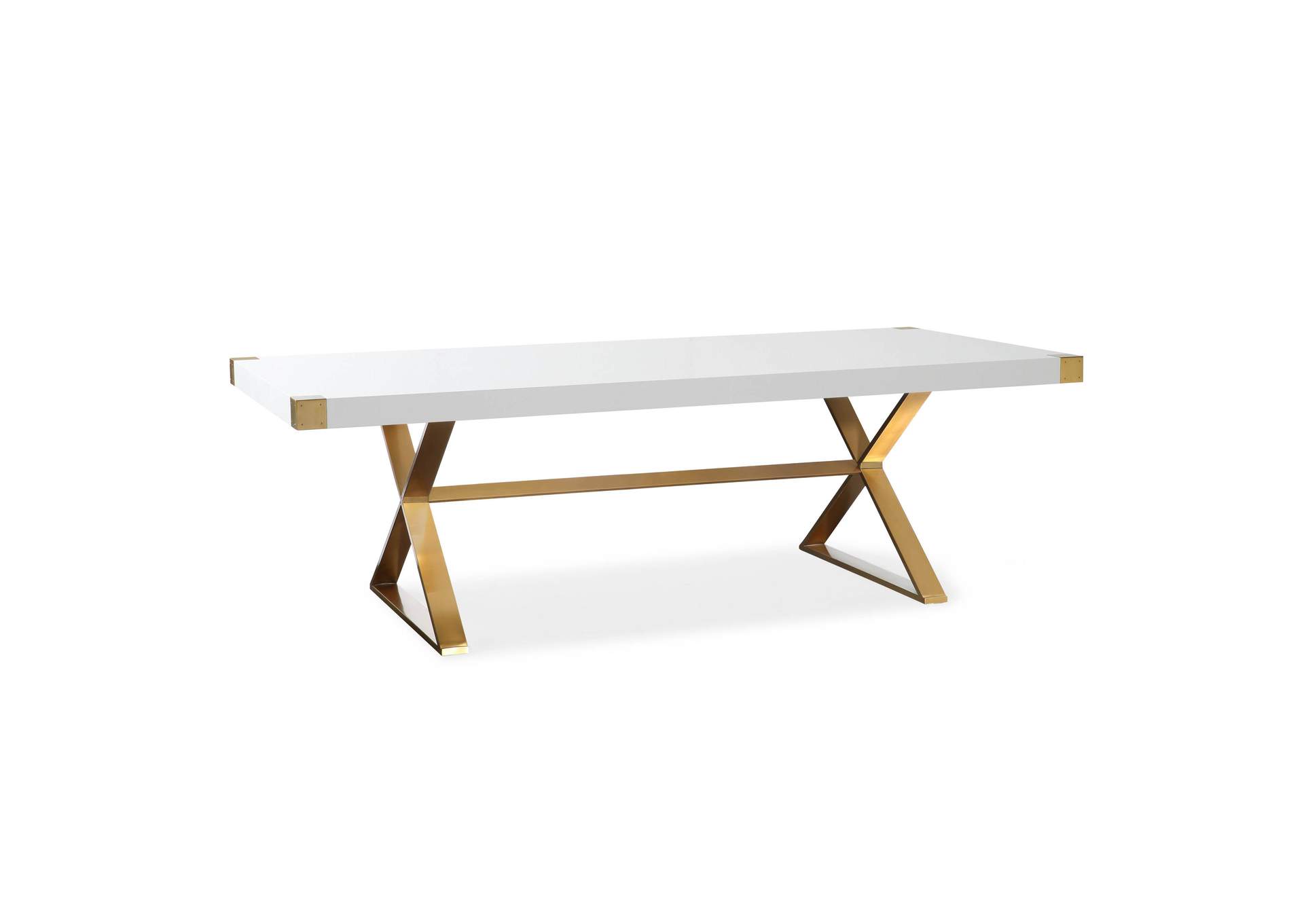 Adeline White Lacquer Dining Table image 1
