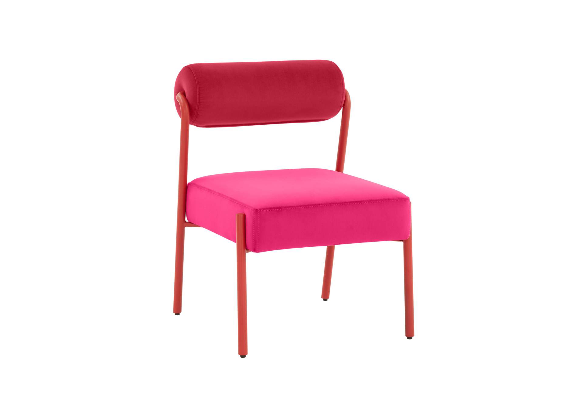 Jolene Hot Pink Velvet Dining Chair - Set of 2 image 4