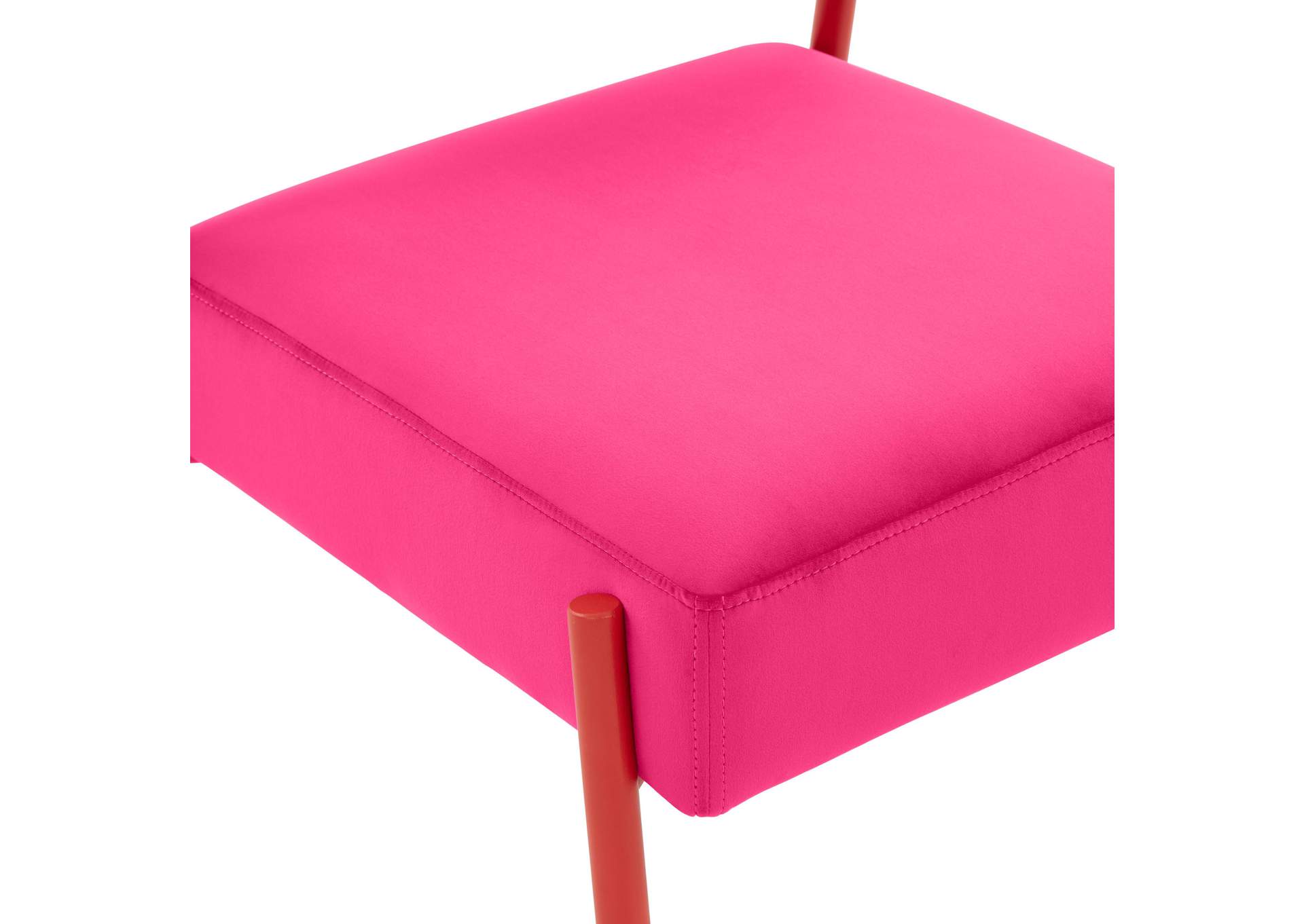 Jolene Hot Pink Velvet Dining Chair - Set of 2 image 7