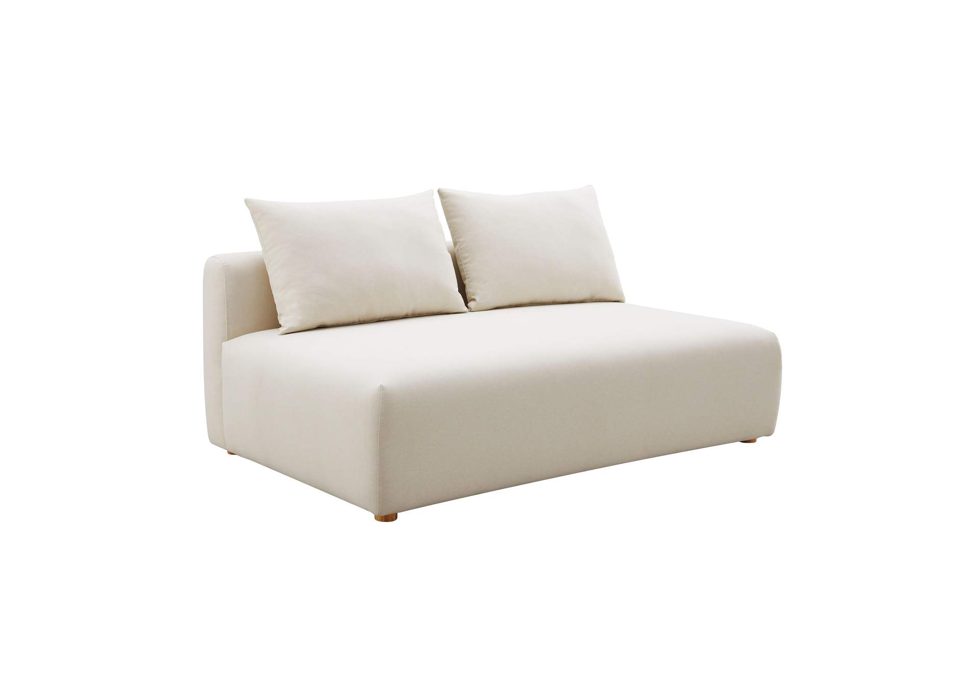Hangover Cream Performance Linen Modular Loveseat image 1