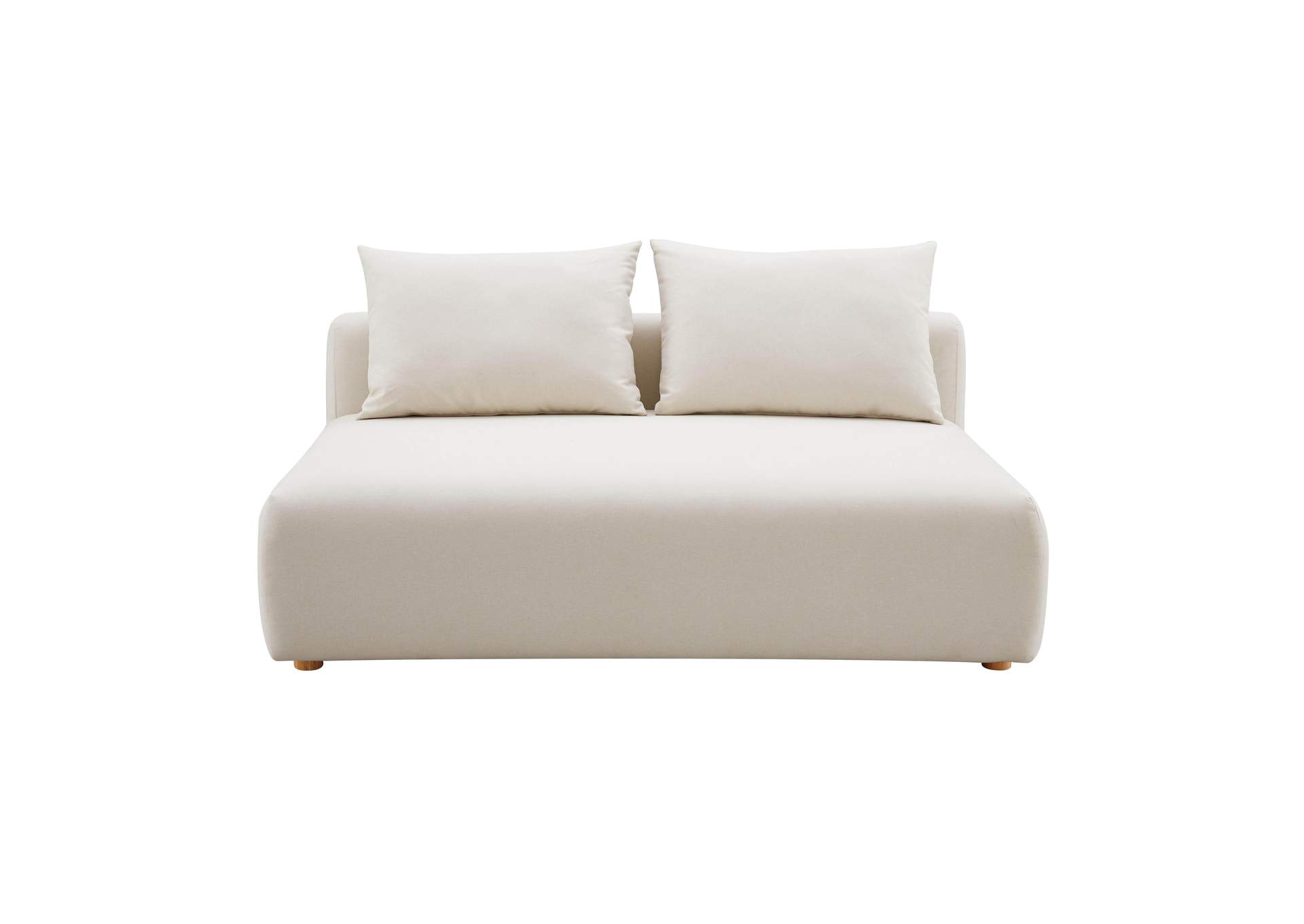 Hangover Cream Performance Linen Modular Loveseat image 4