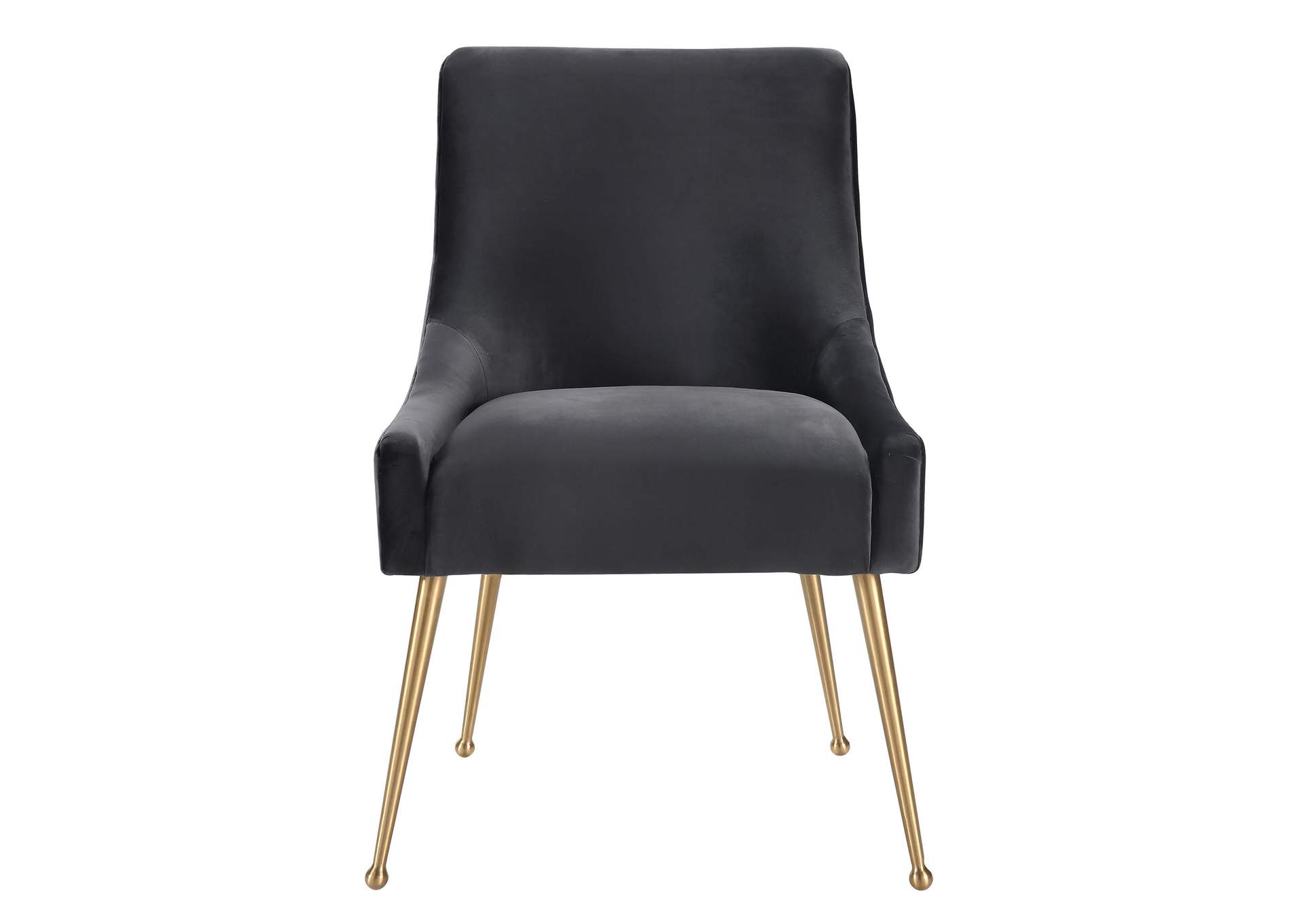 Beatrix Grey Velvet Side Chair image 4