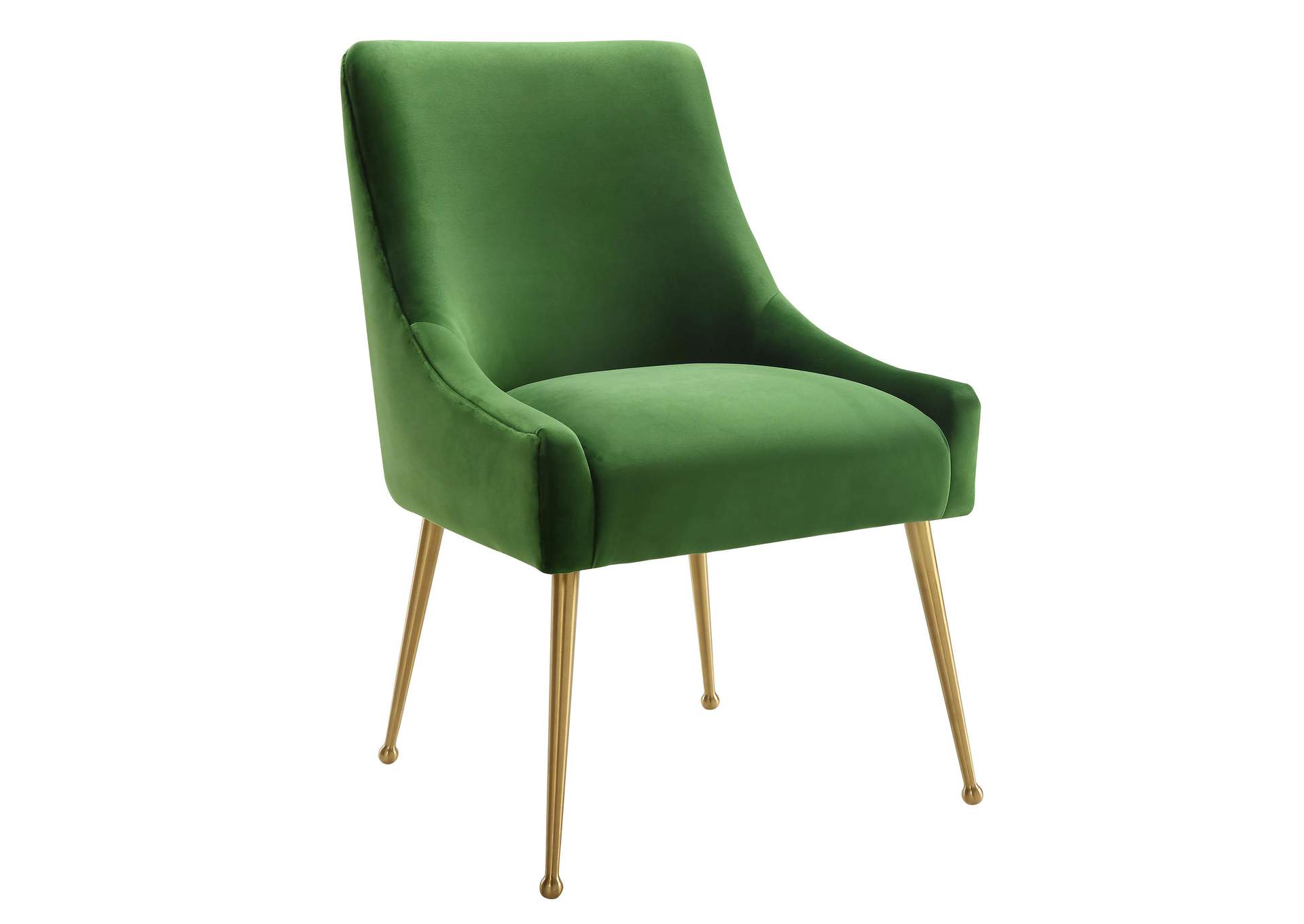 Beatrix Green Velvet Side Chair image 1