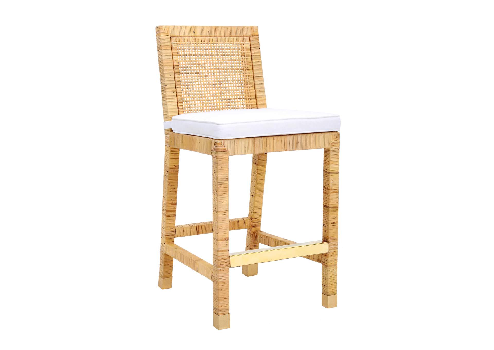 Amara Rattan Performance Fabric Counter Stool image 1