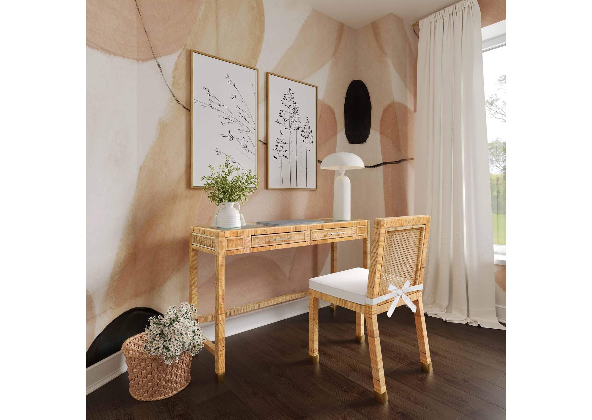 Amara Natural Rattan Desk image 3