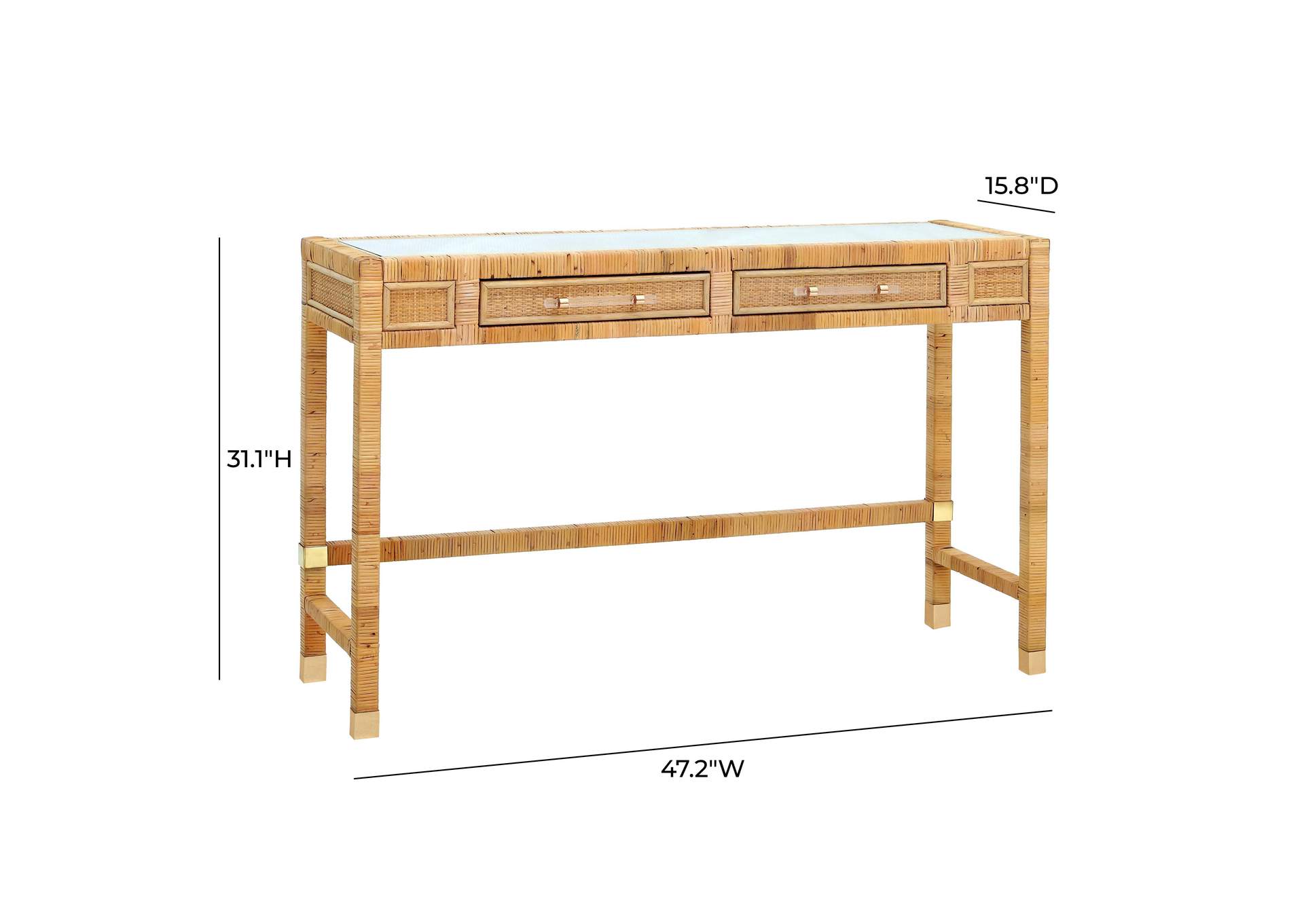 Amara Natural Rattan Desk image 4