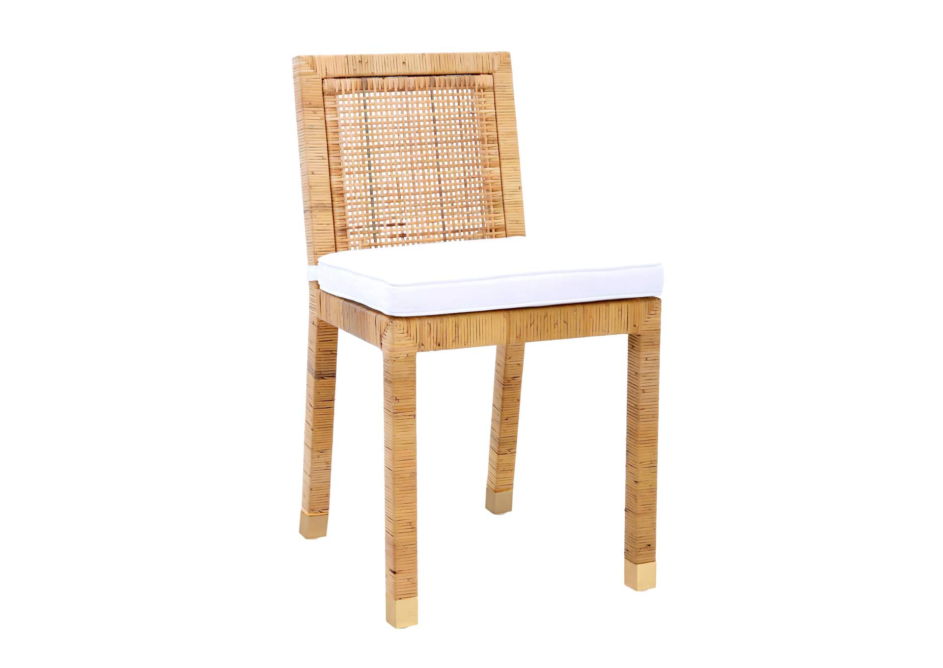 Amara Rattan Performance Fabric Dining Chair image 1