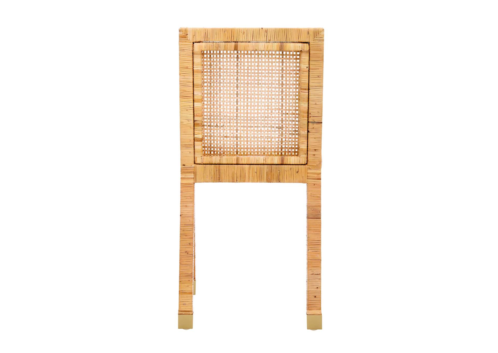 Amara Rattan Performance Fabric Dining Chair image 8