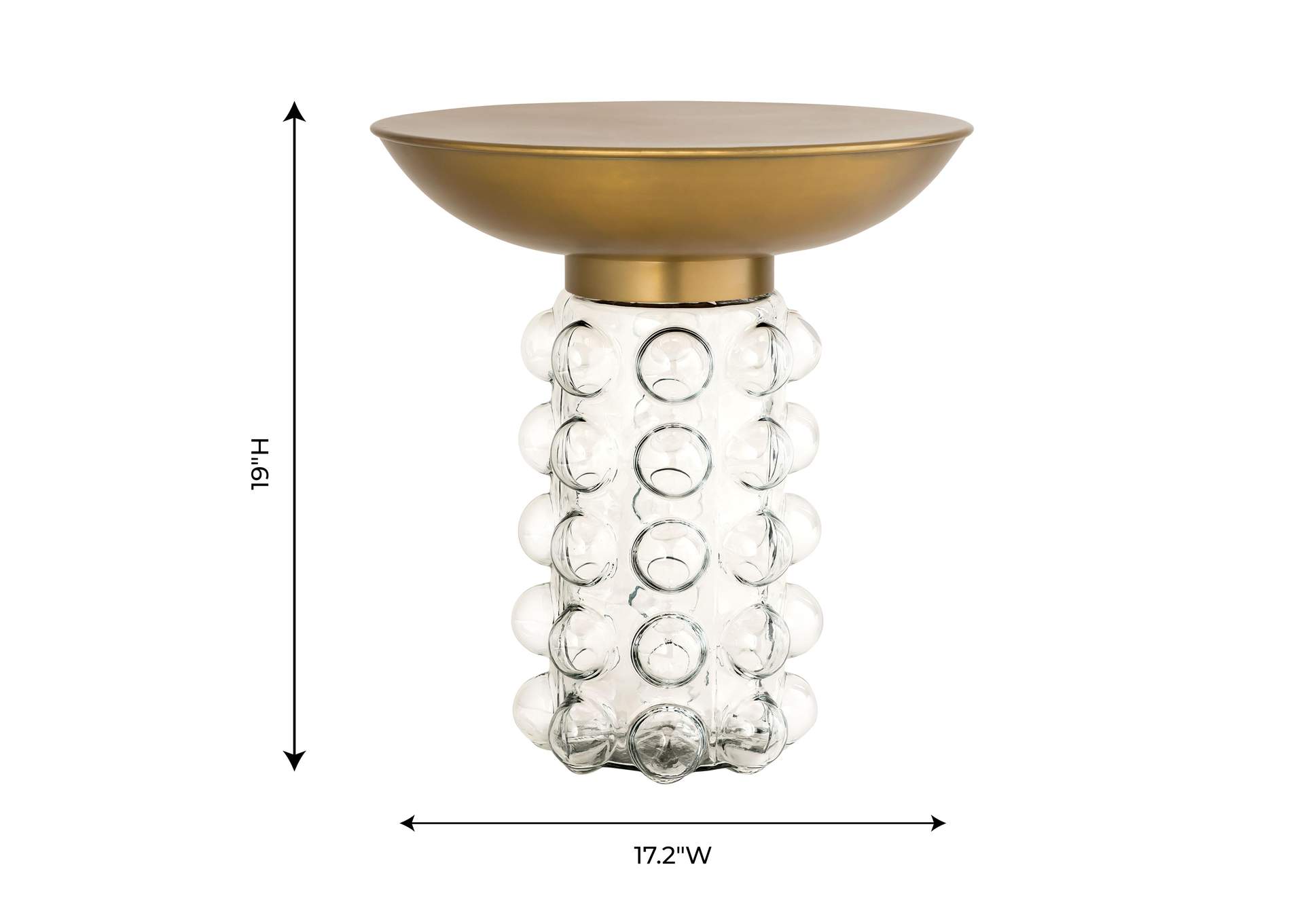 Bubble Glass - Brass Side Table image 8