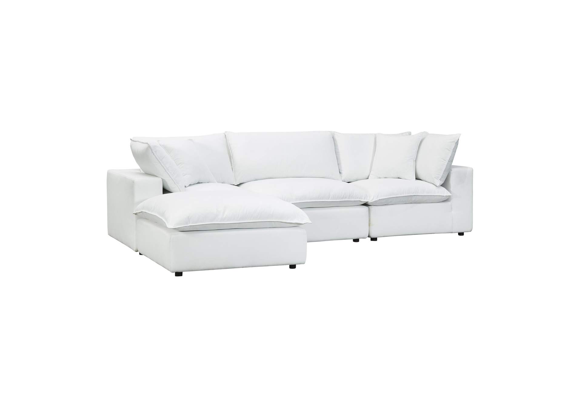 Cali Pearl Performance Fabric Modular 4 Piece Sectional image 1