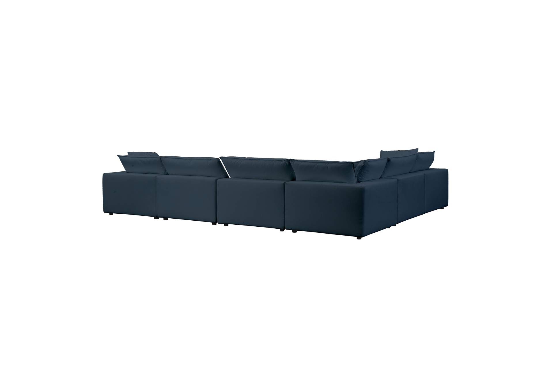 Cali Navy Performance Fabric Modular Large Chaise Sectional image 6