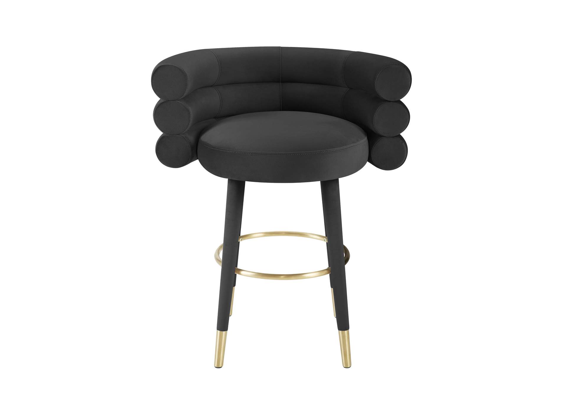 Betty Black Velvet Counter Stool image 4