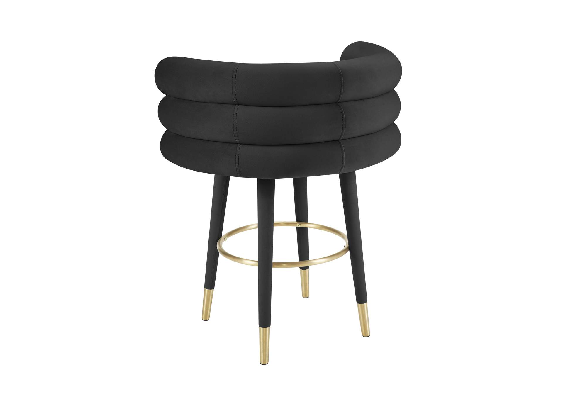 Betty Black Velvet Counter Stool image 5