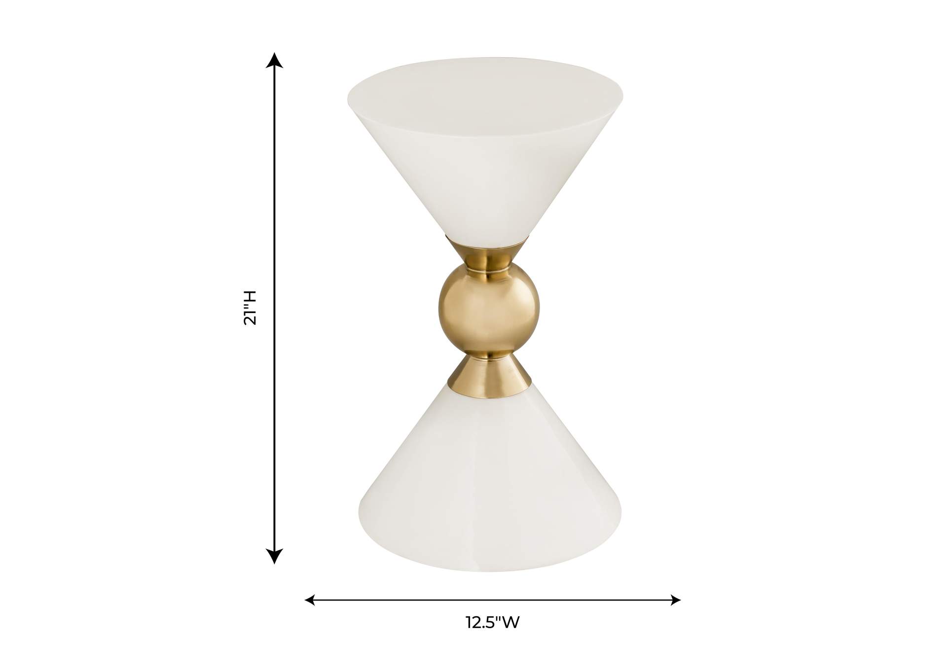 Balhi White Side Table image 6