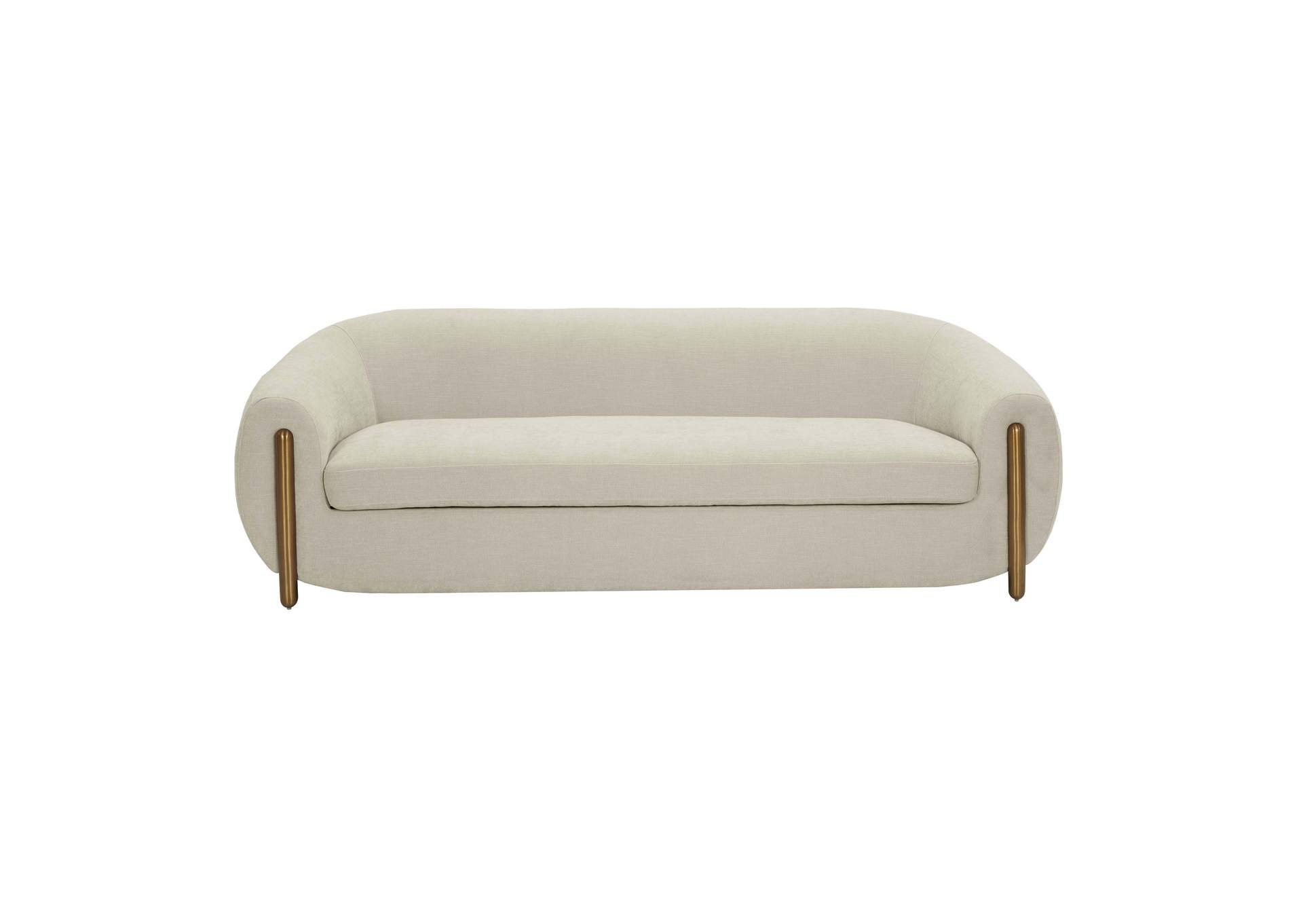 Lina Grey Textured Linen Sofa image 4