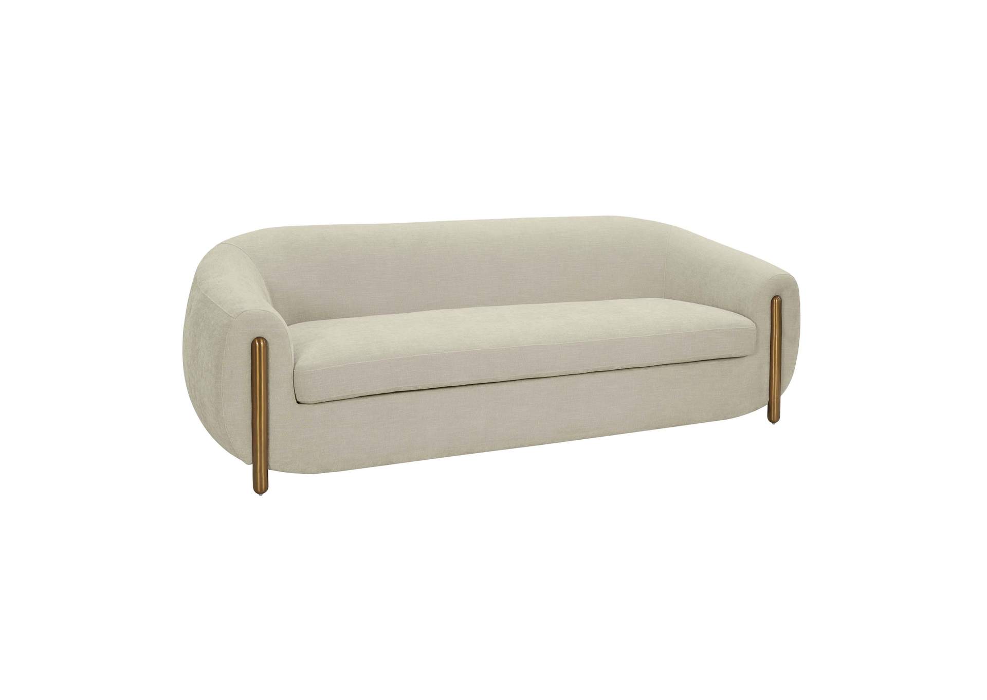 Lina Grey Textured Linen Sofa image 3