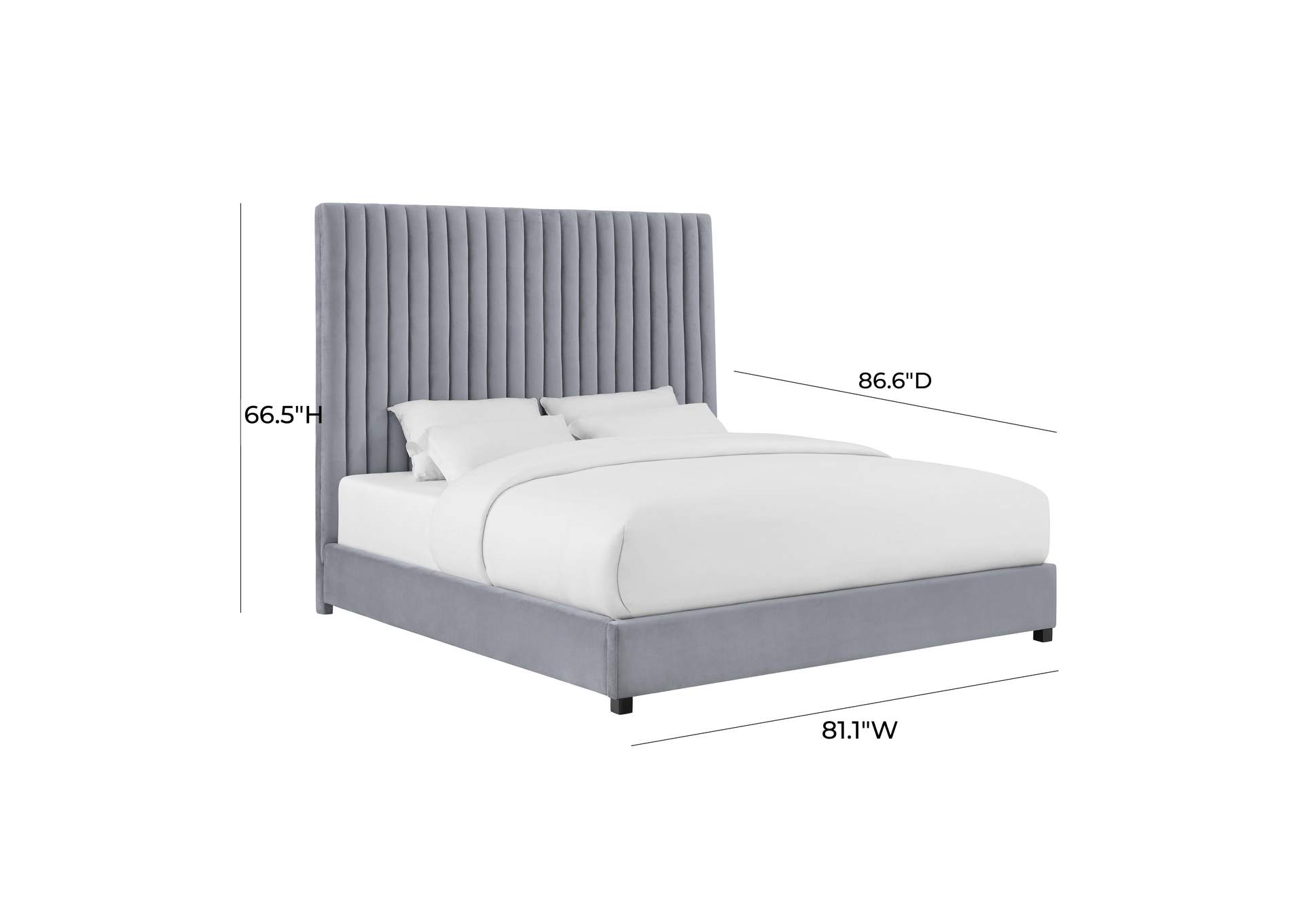 Arabelle Grey King Bed image 7