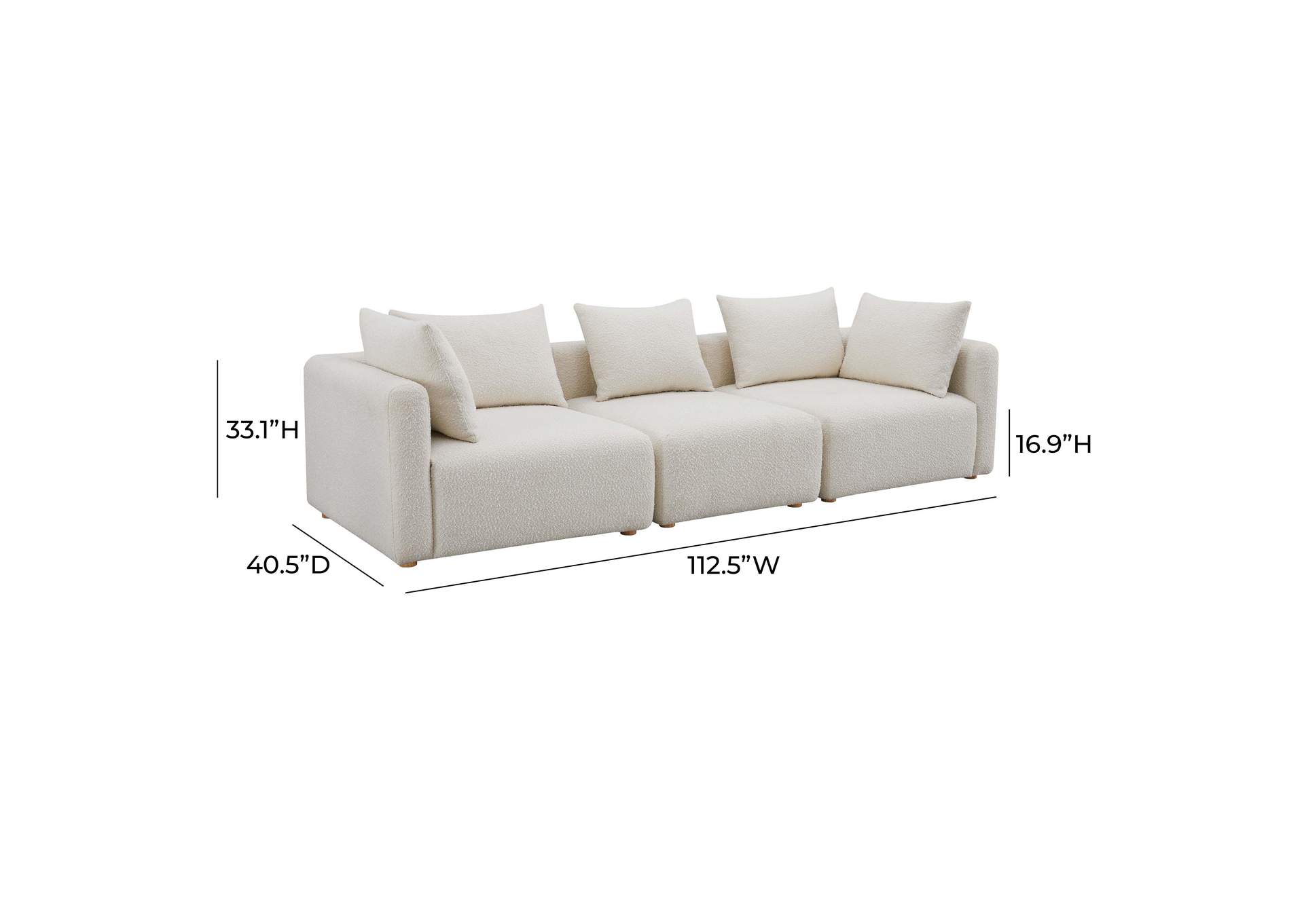 Hangover Cream Boucle Sofa image 1