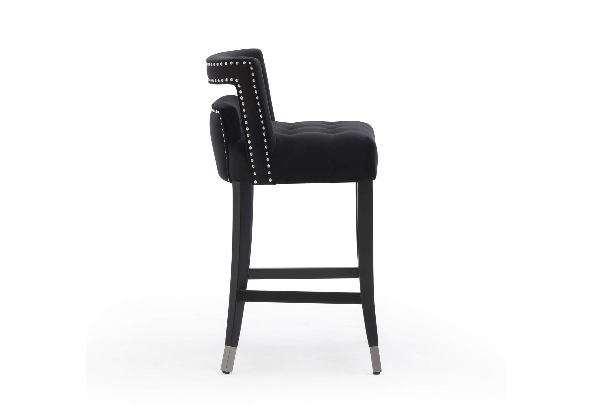 Hart Black Velvet Counter Stool image 5