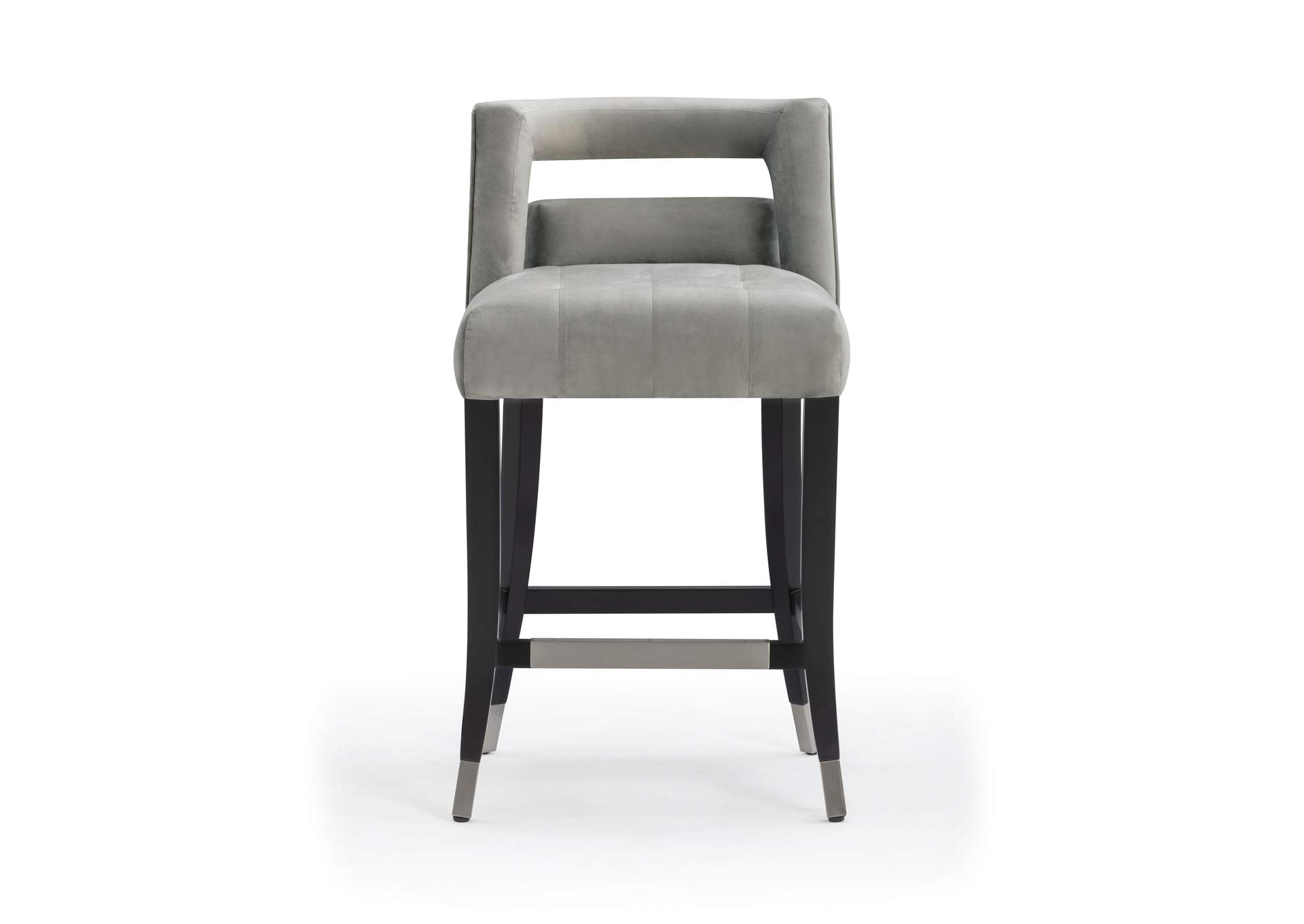 Hart Grey Velvet Counter Stool image 4