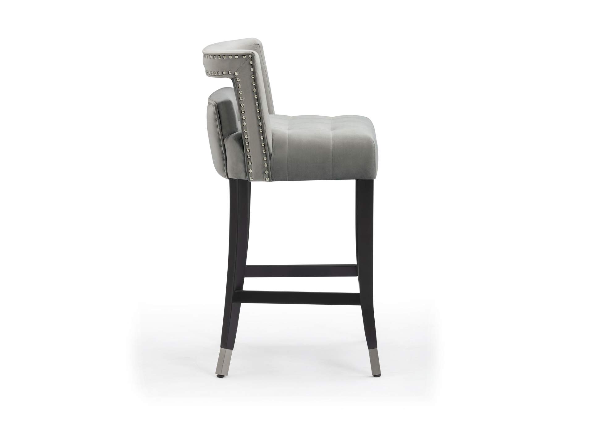 Hart Grey Velvet Counter Stool image 5