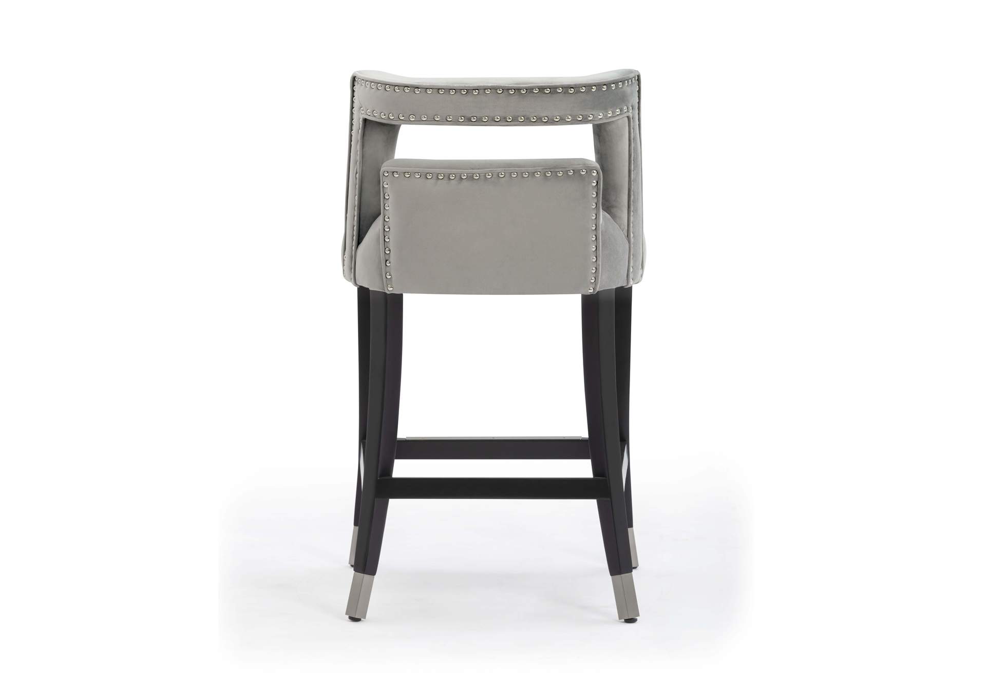 Hart Grey Velvet Counter Stool image 6