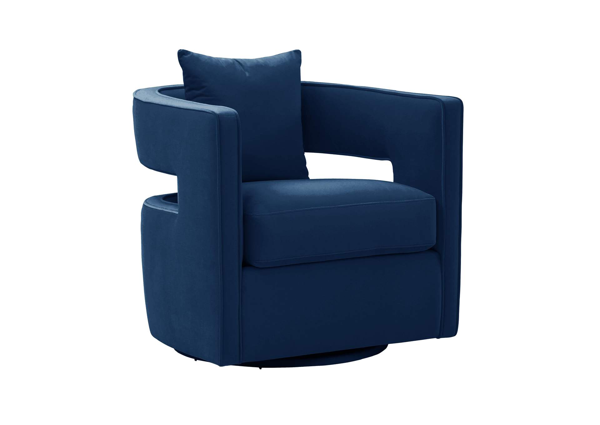 Kennedy Navy Velvet Swivel Chair image 1