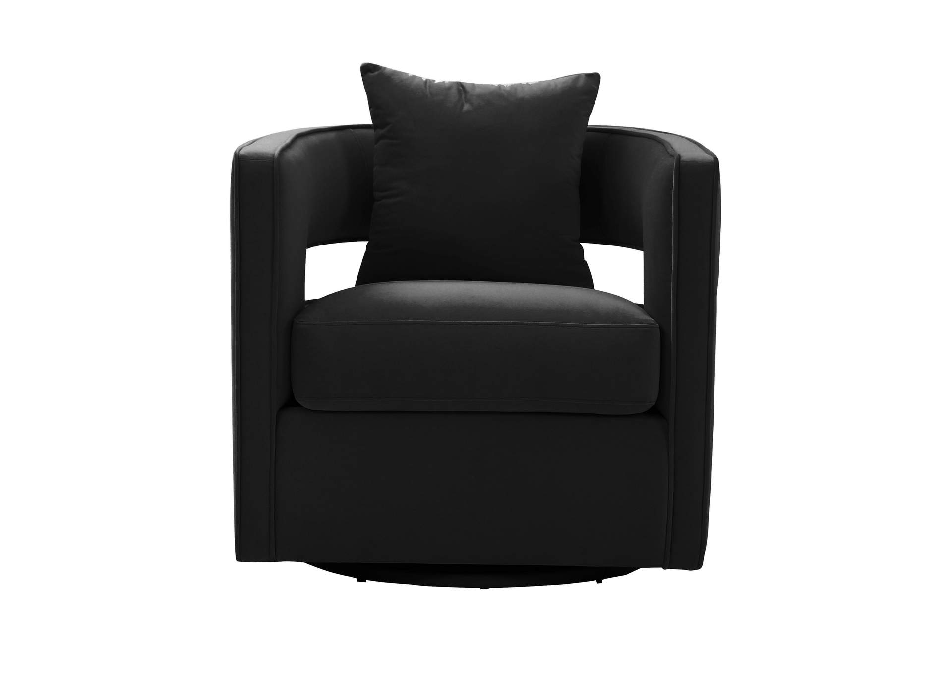 Kennedy Black Velvet Swivel Chair image 4
